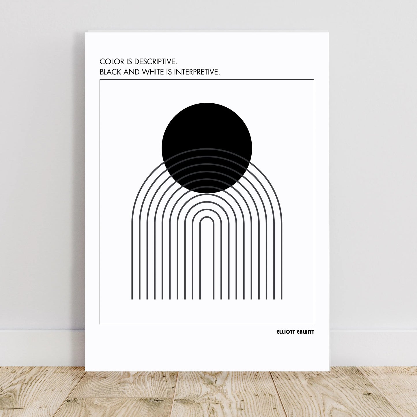 Elliott Erwitt Quote Poster Print Material INK & FRAME STUDIO