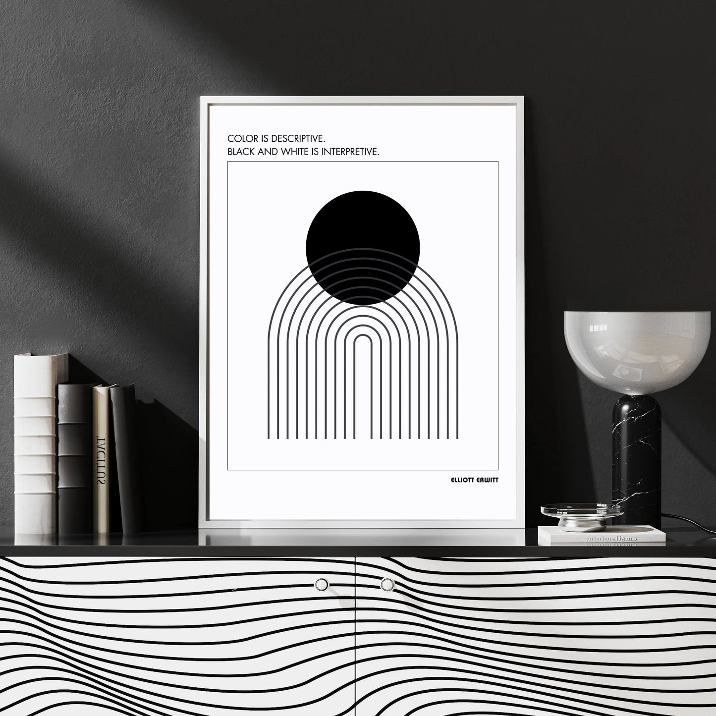 Elliott Erwitt Quote Poster Print Material INK & FRAME STUDIO