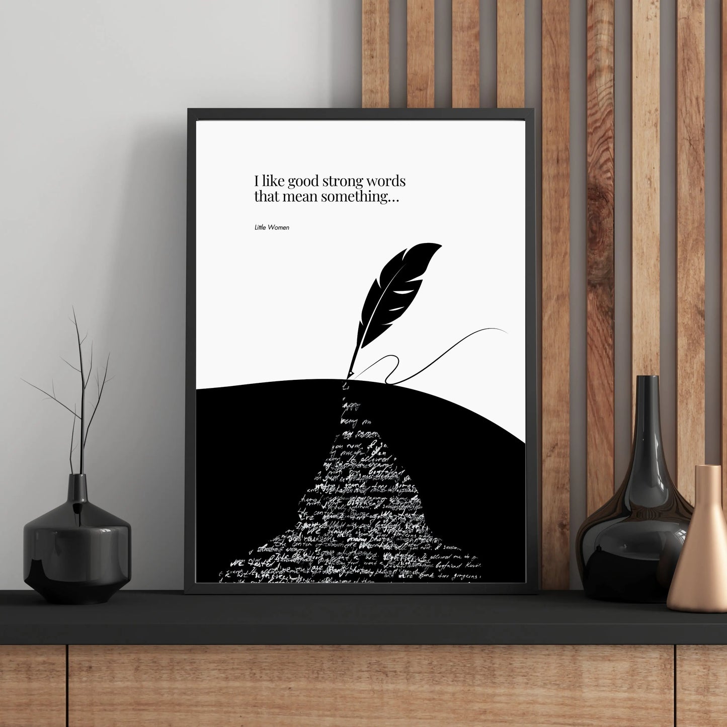 Louisa May Alcott quote - Little Women Print Print Material INK & FRAME STUDIO