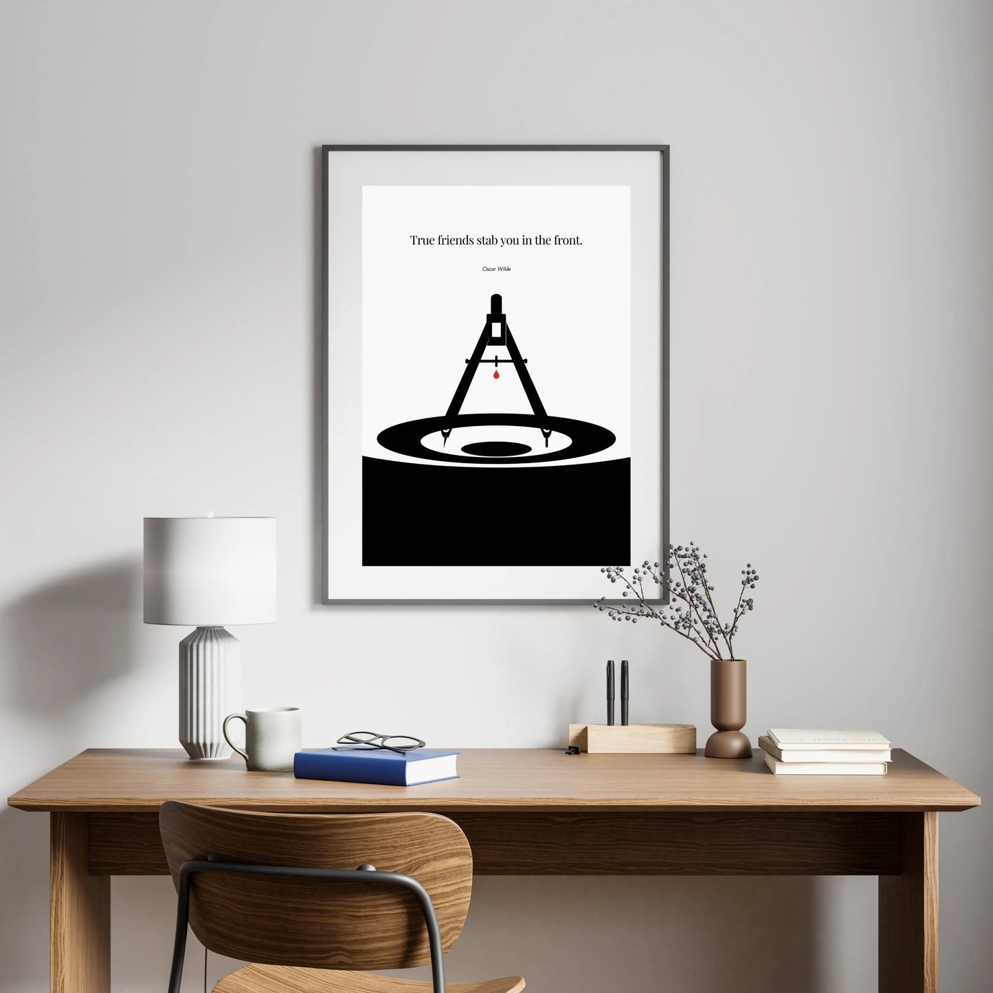 Oscar Wilde Poster Print Material INK & FRAME STUDIO