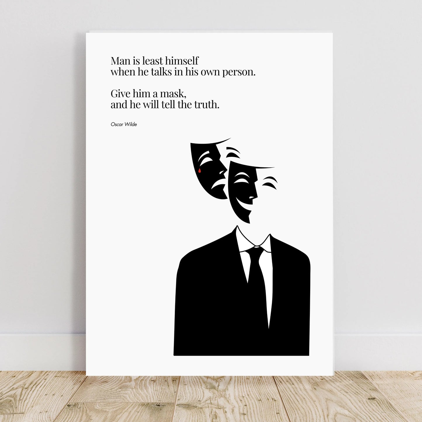 Oscar Wilde Quote Print - Minimalist Poster Print Material INK & FRAME STUDIO