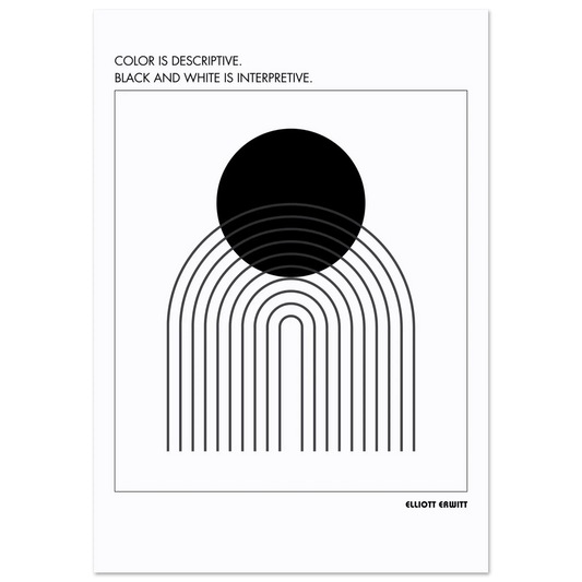 Elliott Erwitt Quote Poster-INK & FRAME STUDIO