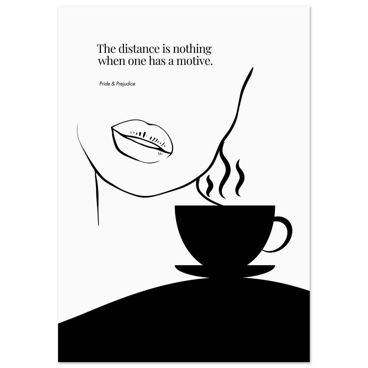 Jane Austen Quote-  Pride & Prejudice Minimalist Poster-INK & FRAME STUDIO