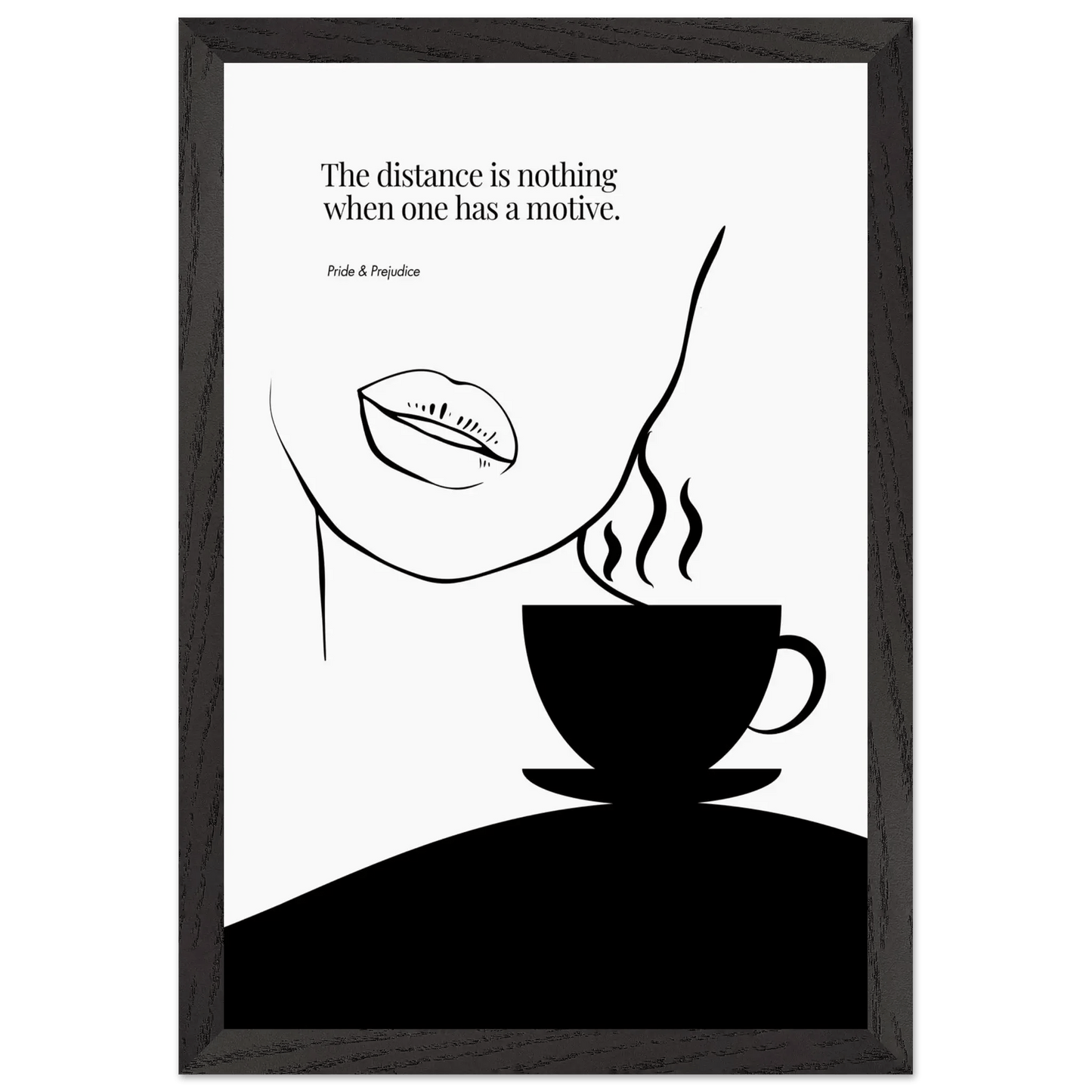 Jane Austen Quote-  Pride & Prejudice Minimalist Poster-INK & FRAME STUDIO