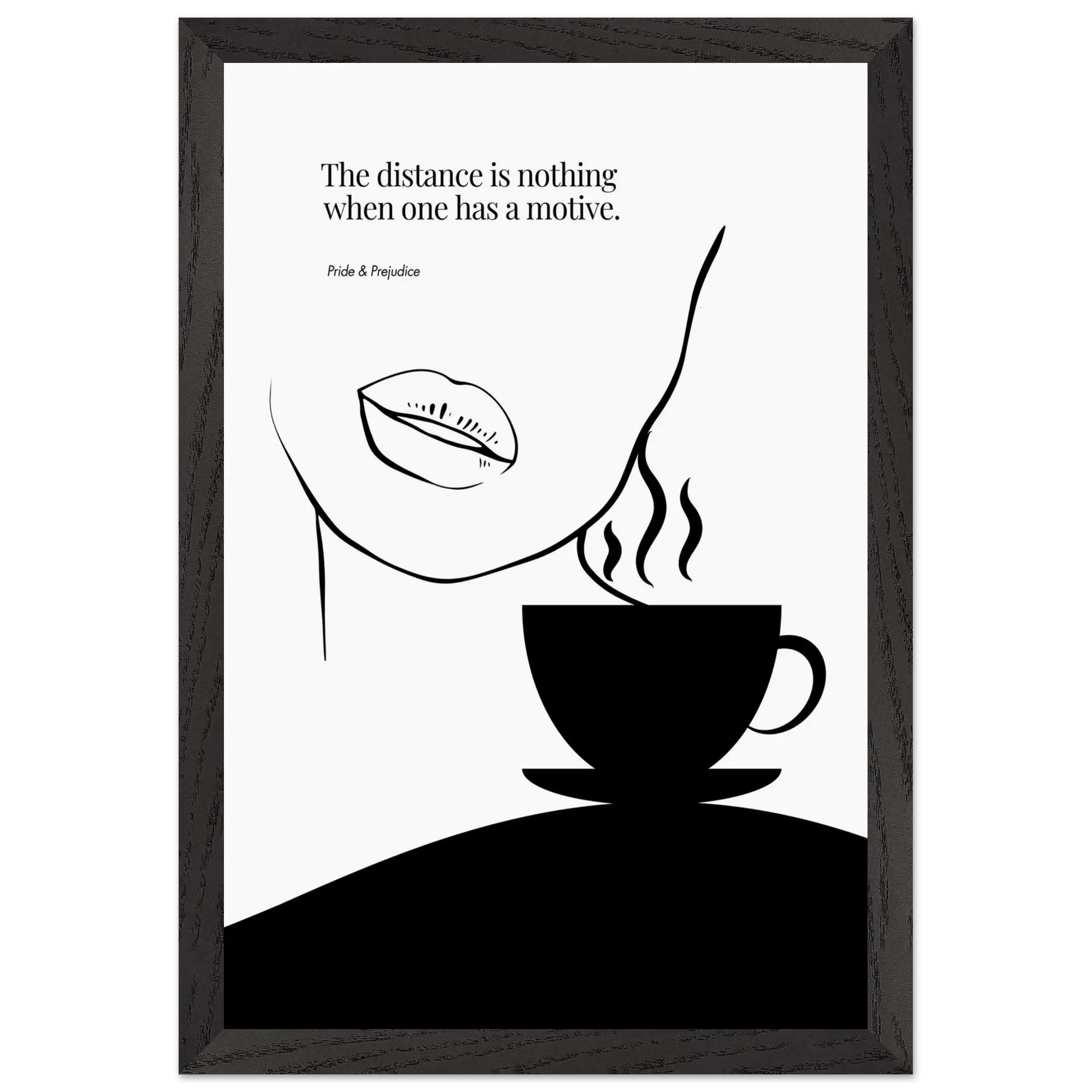 Jane Austen Quote-  Pride & Prejudice Minimalist Poster-INK & FRAME STUDIO