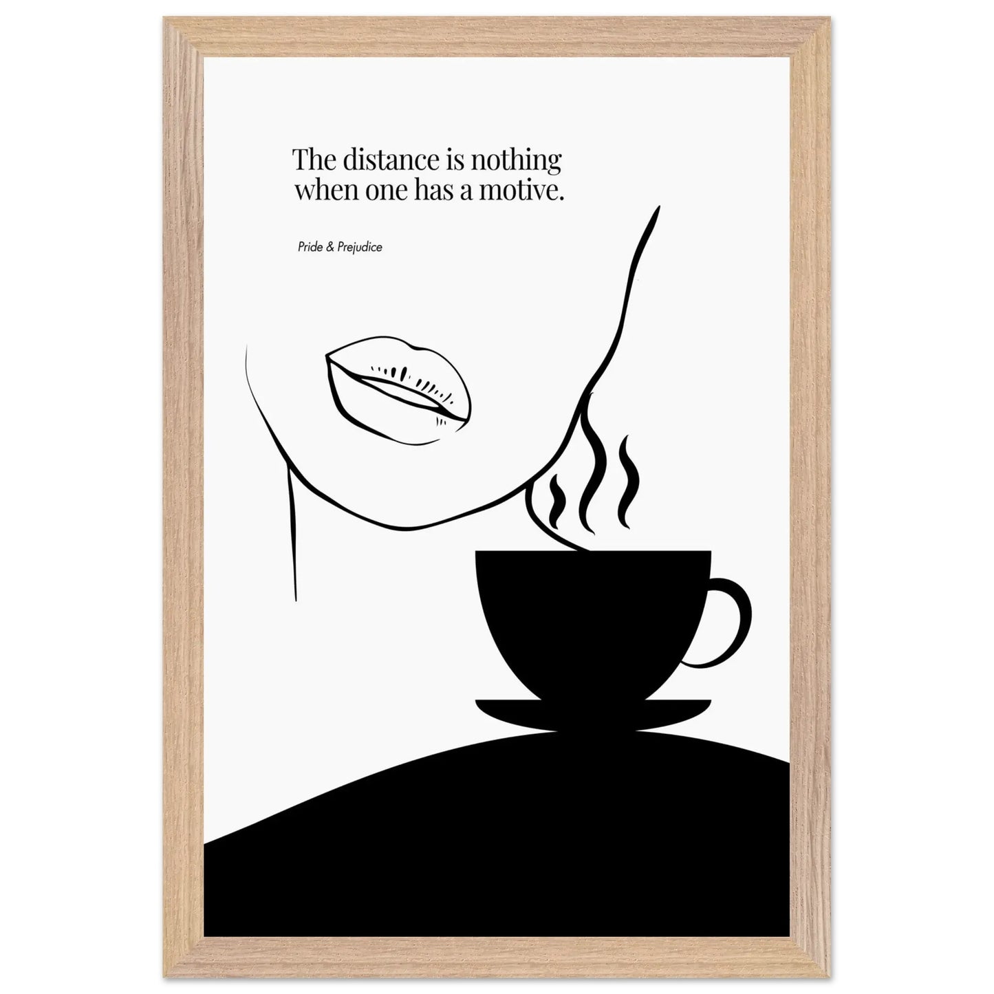 Jane Austen Quote-  Pride & Prejudice Minimalist Poster-INK & FRAME STUDIO