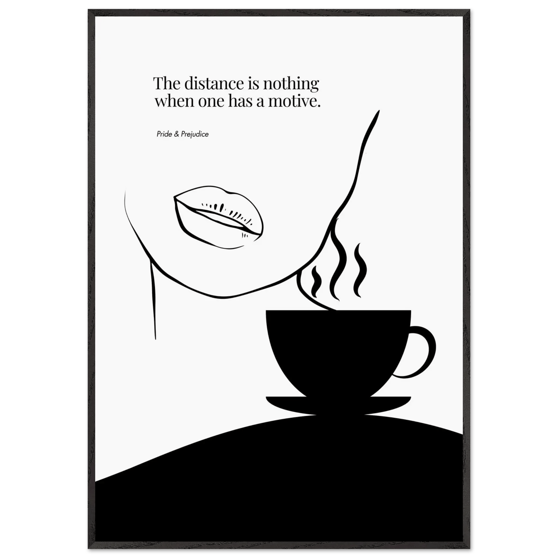 Jane Austen Quote-  Pride & Prejudice Minimalist Poster-INK & FRAME STUDIO