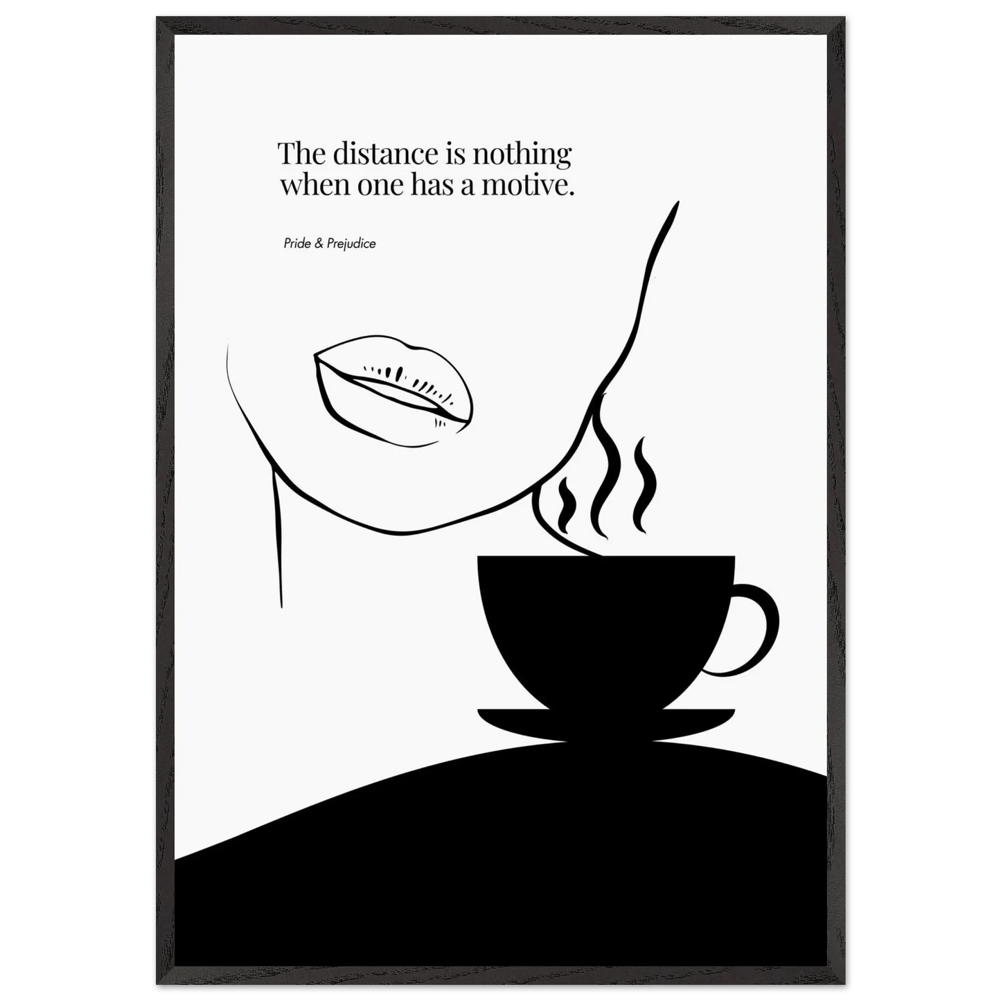 Jane Austen Quote-  Pride & Prejudice Minimalist Poster-INK & FRAME STUDIO