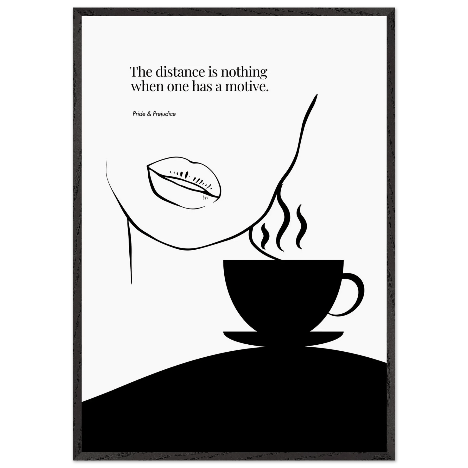 Jane Austen Quote-  Pride & Prejudice Minimalist Poster-INK & FRAME STUDIO