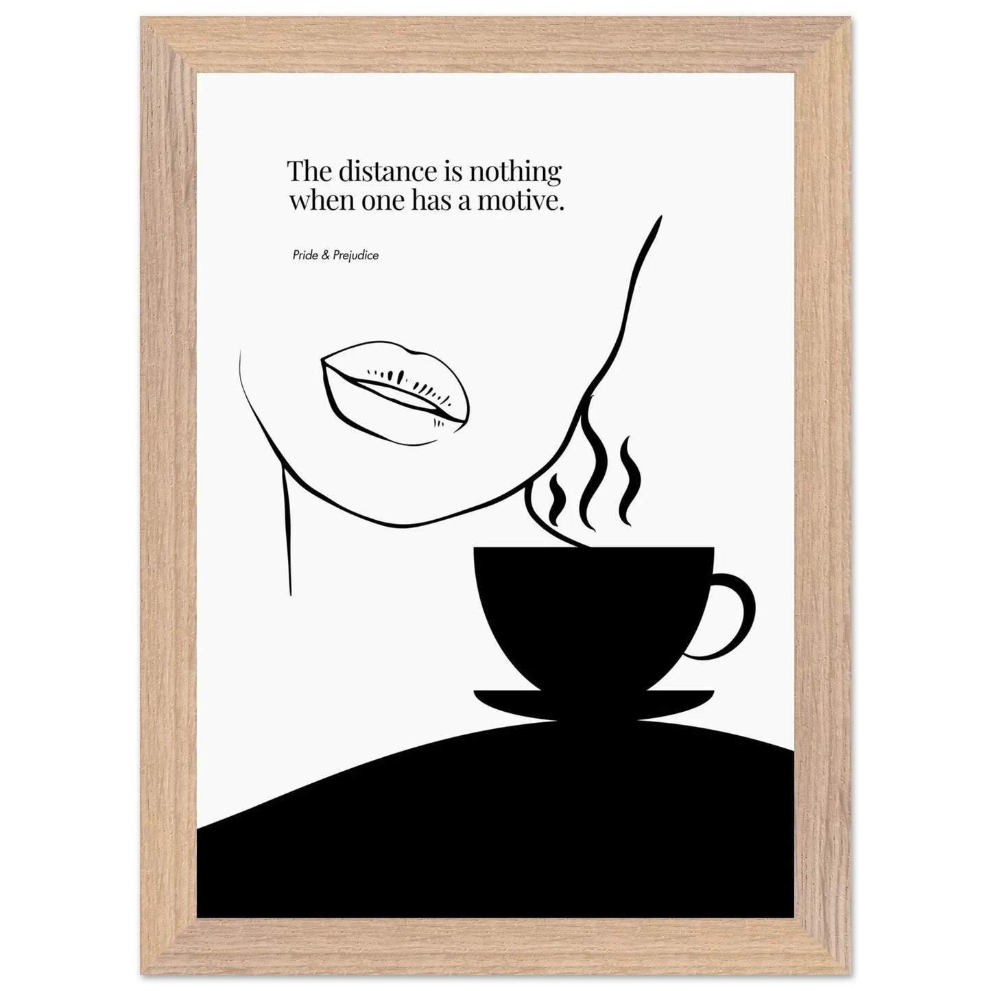 Jane Austen Quote-  Pride & Prejudice Minimalist Poster-INK & FRAME STUDIO