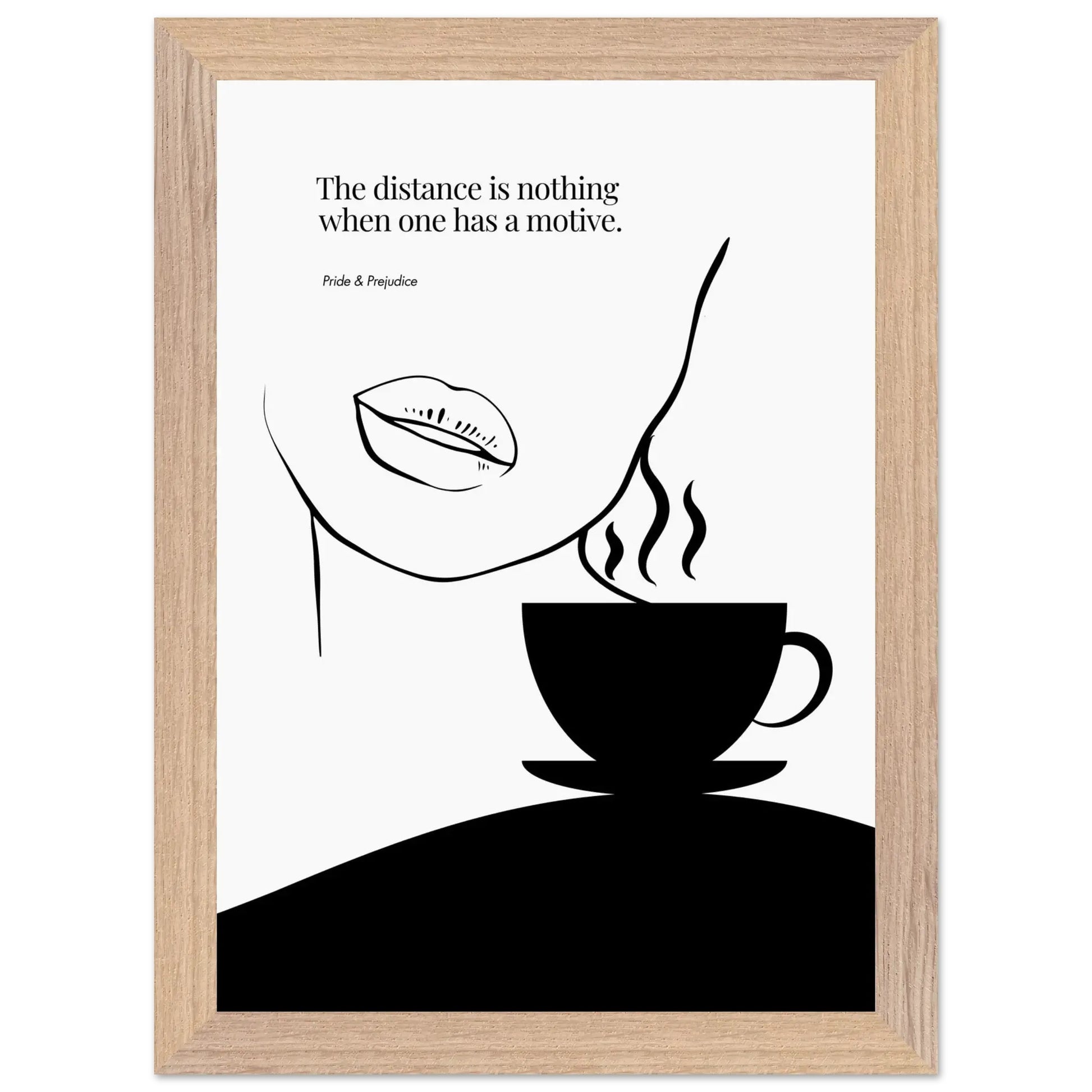 Jane Austen Quote-  Pride & Prejudice Minimalist Poster-INK & FRAME STUDIO