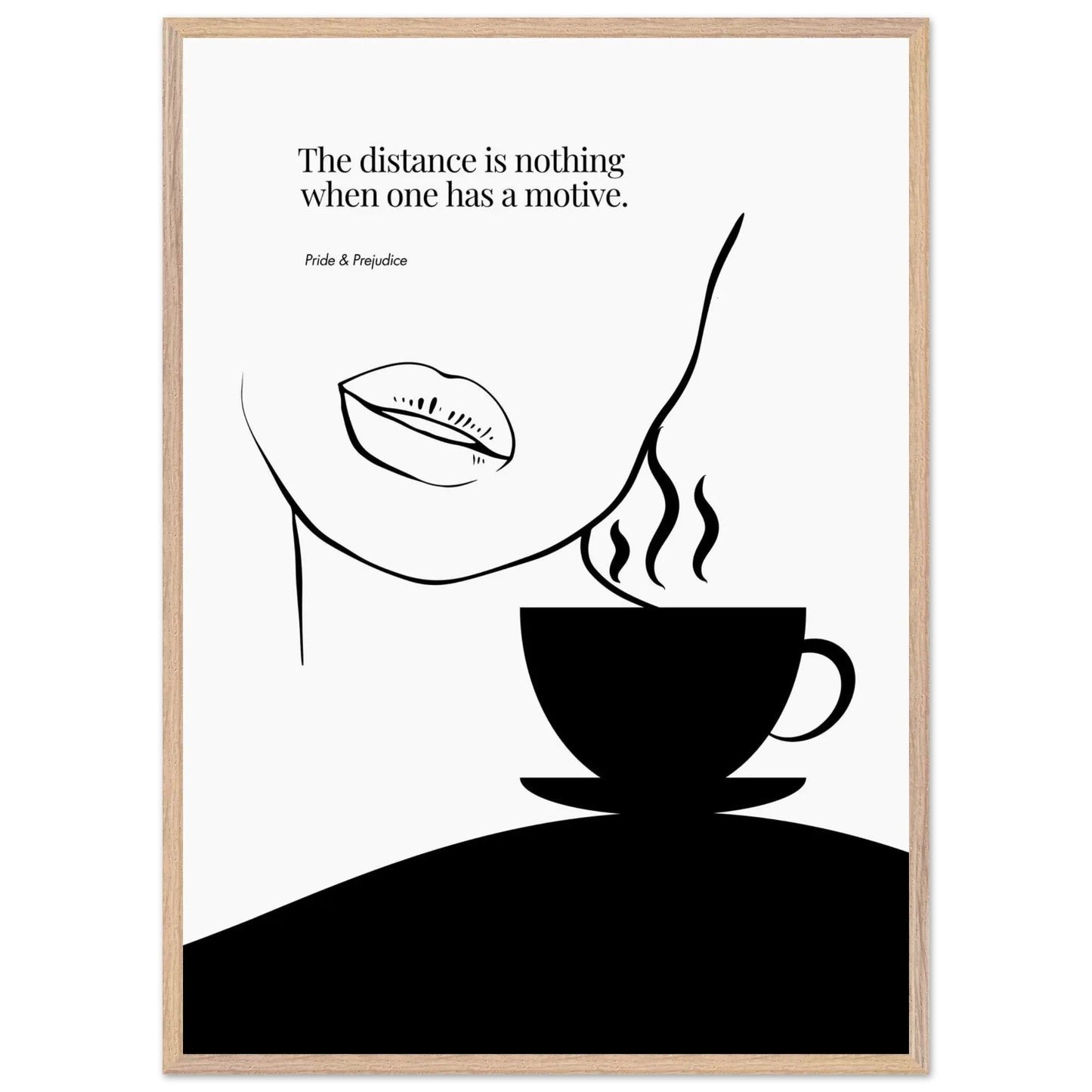 Jane Austen Quote-  Pride & Prejudice Minimalist Poster-INK & FRAME STUDIO