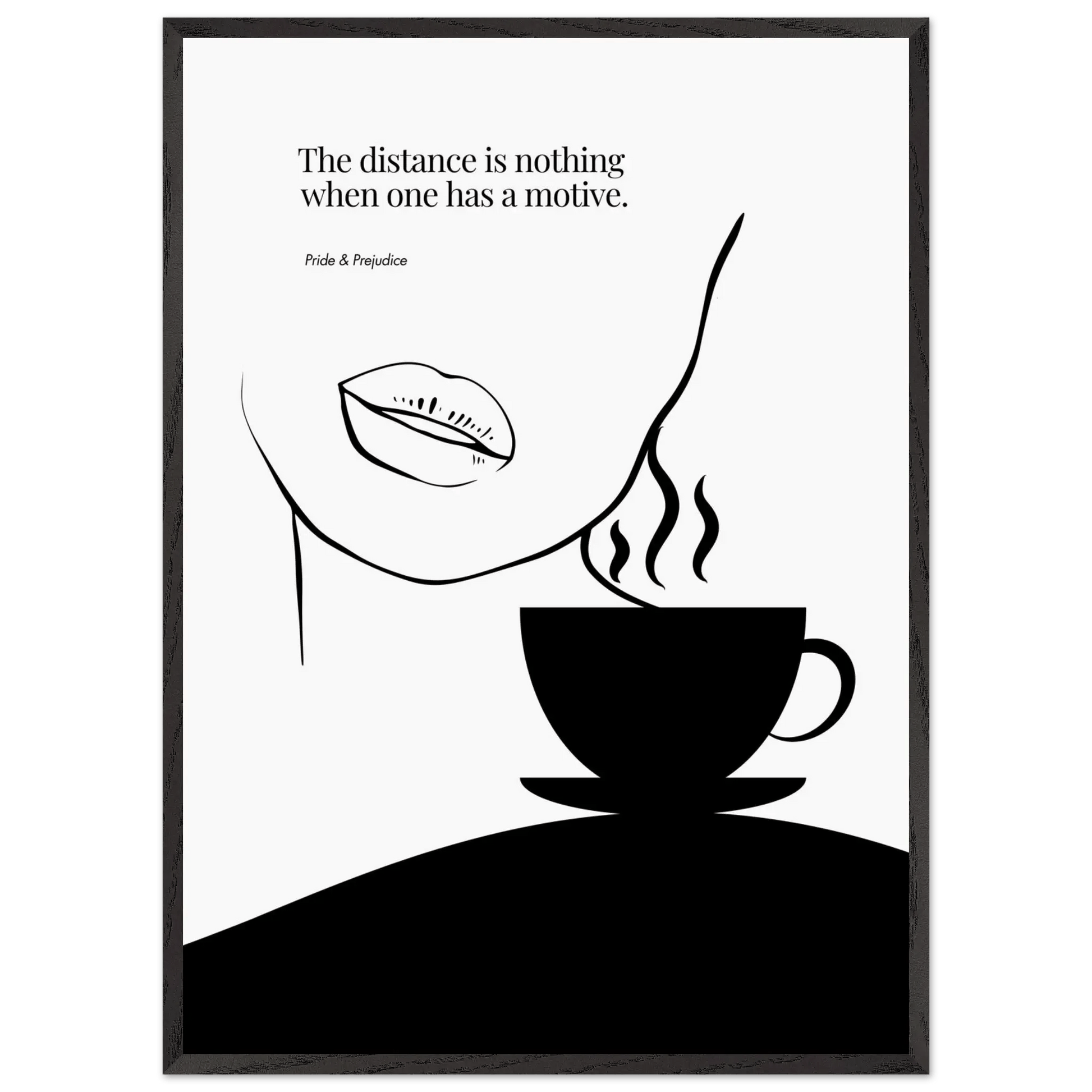 Jane Austen Quote-  Pride & Prejudice Minimalist Poster-INK & FRAME STUDIO