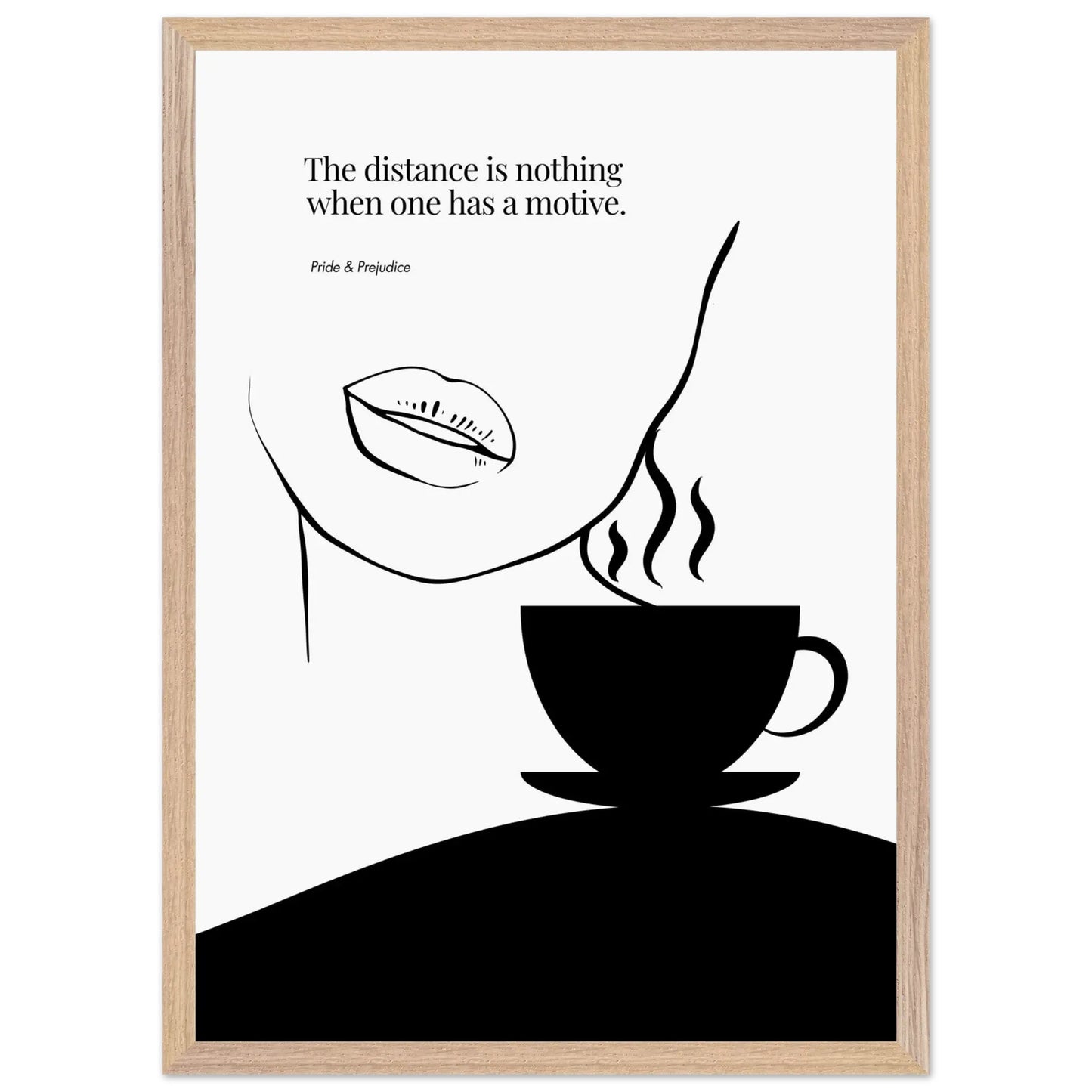 Jane Austen Quote-  Pride & Prejudice Minimalist Poster-INK & FRAME STUDIO