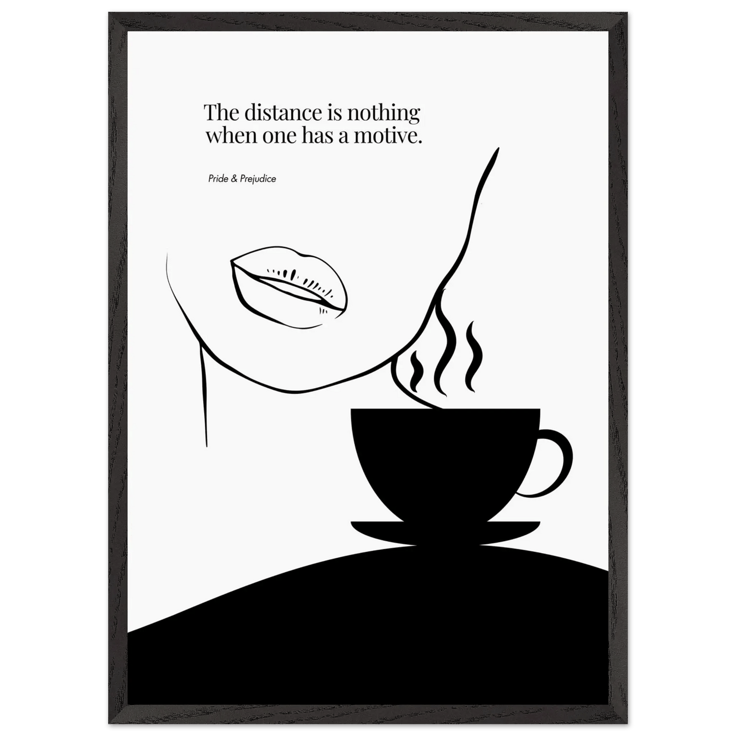 Jane Austen Quote-  Pride & Prejudice Minimalist Poster-INK & FRAME STUDIO