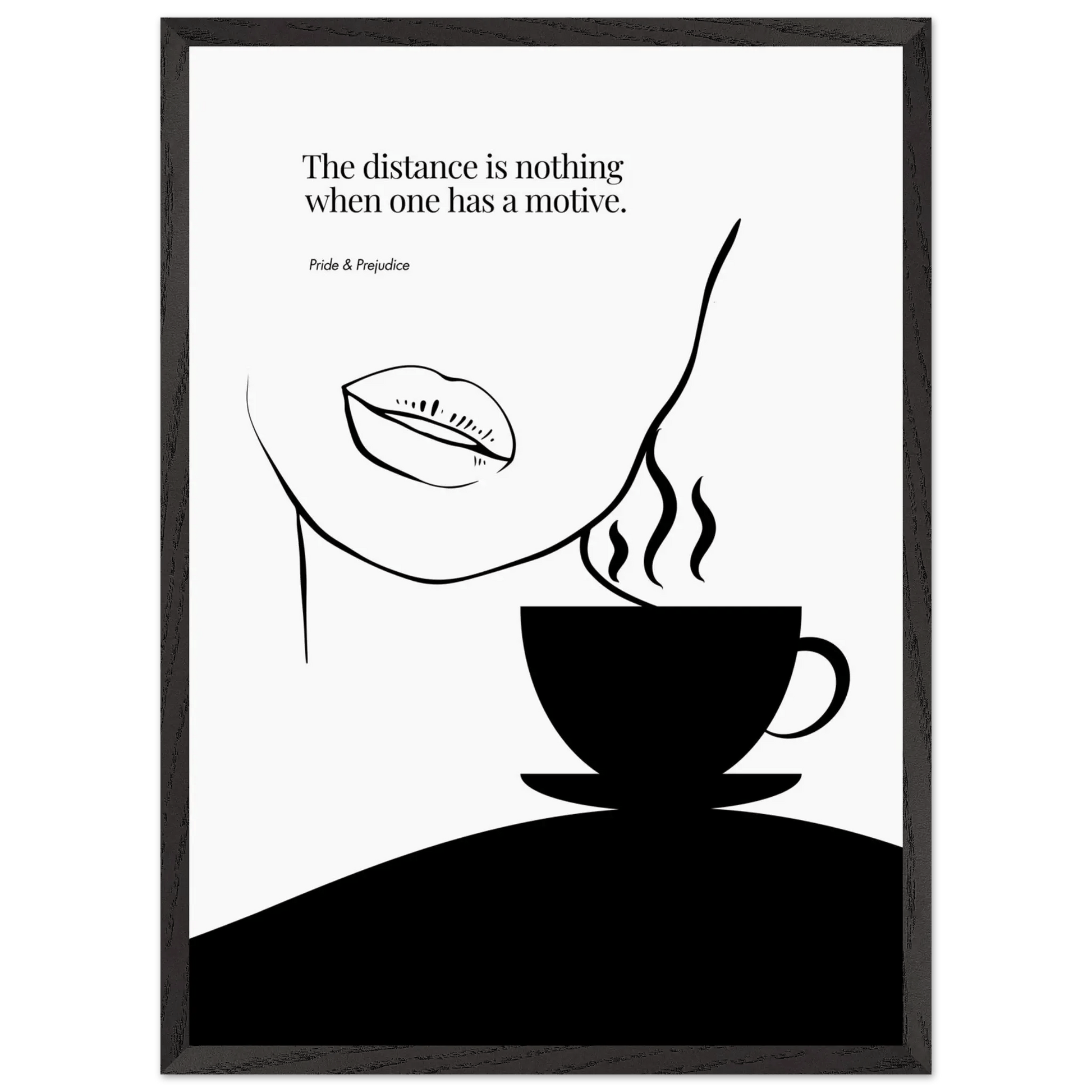 Jane Austen Quote-  Pride & Prejudice Minimalist Poster-INK & FRAME STUDIO