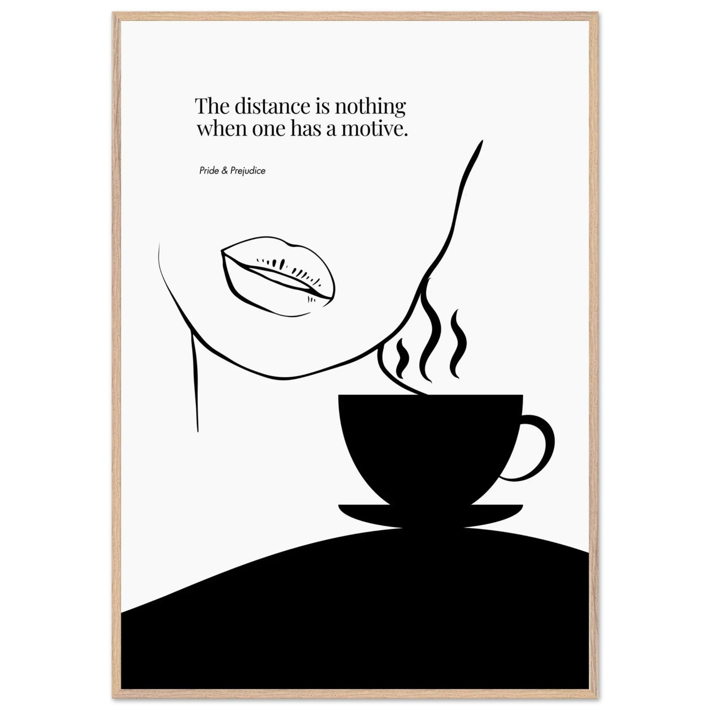 Jane Austen Quote-  Pride & Prejudice Minimalist Poster-INK & FRAME STUDIO