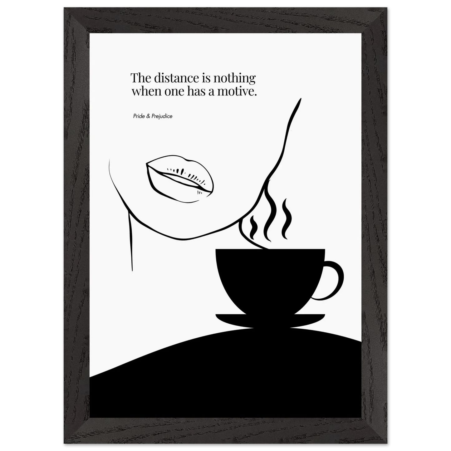 Jane Austen Quote-  Pride & Prejudice Minimalist Poster-INK & FRAME STUDIO