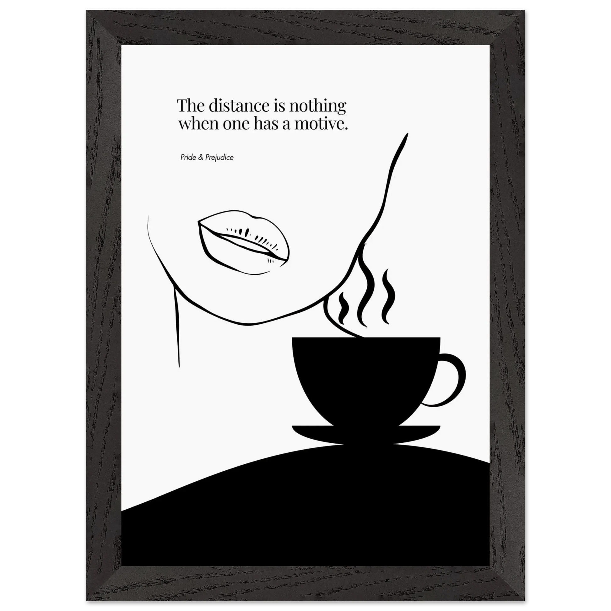 Jane Austen Quote-  Pride & Prejudice Minimalist Poster-INK & FRAME STUDIO