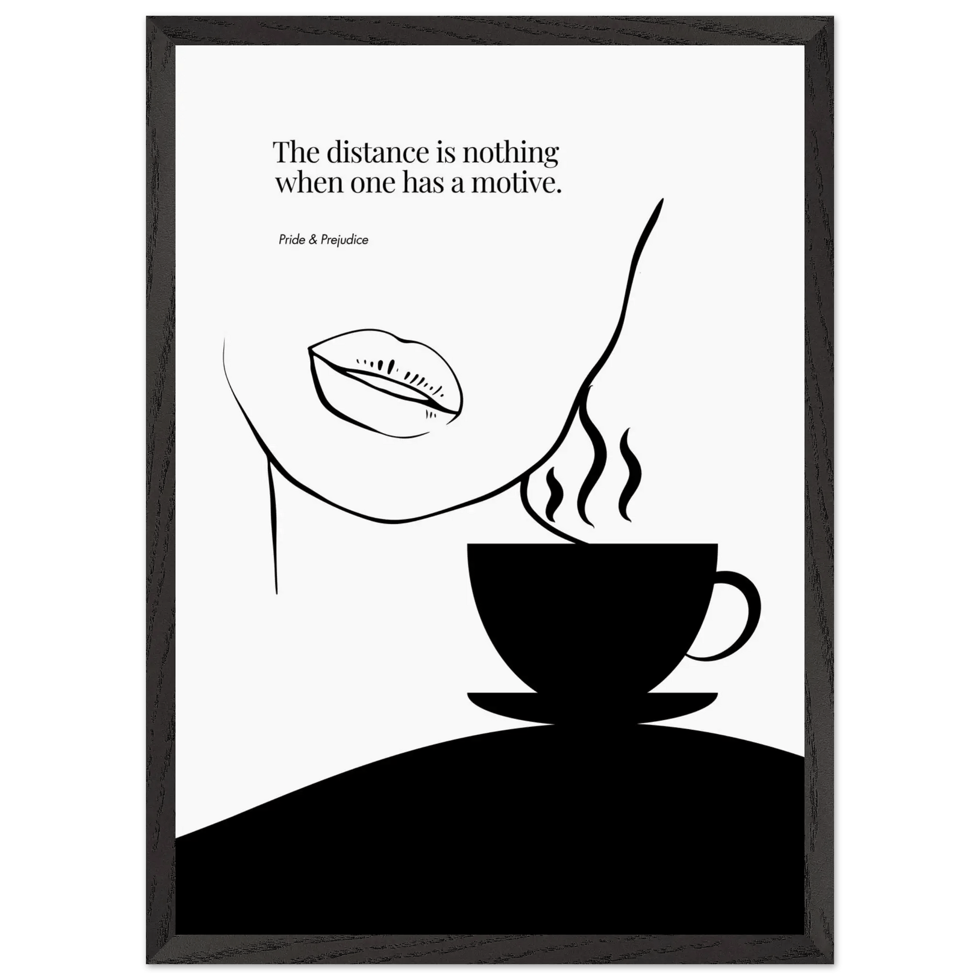 Jane Austen Quote-  Pride & Prejudice Minimalist Poster-INK & FRAME STUDIO