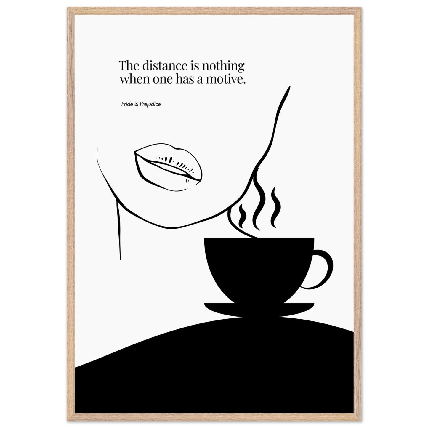 Jane Austen Quote-  Pride & Prejudice Minimalist Poster-INK & FRAME STUDIO