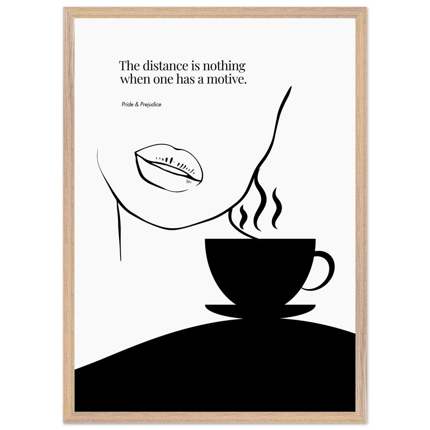 Jane Austen Quote-  Pride & Prejudice Minimalist Poster-INK & FRAME STUDIO