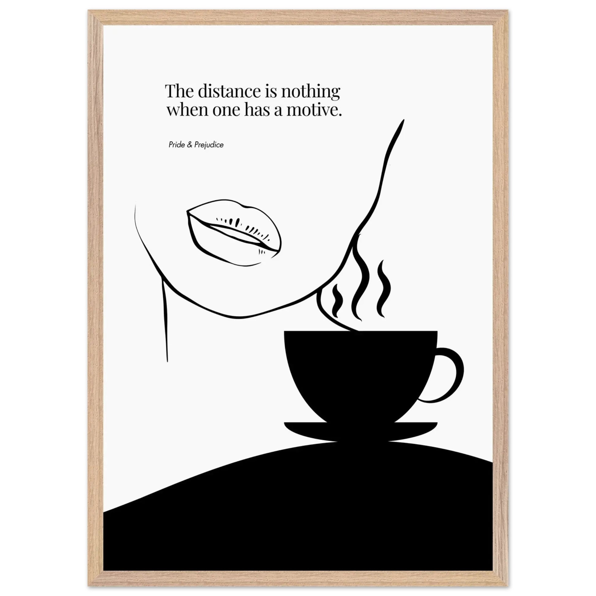 Jane Austen Quote-  Pride & Prejudice Minimalist Poster-INK & FRAME STUDIO