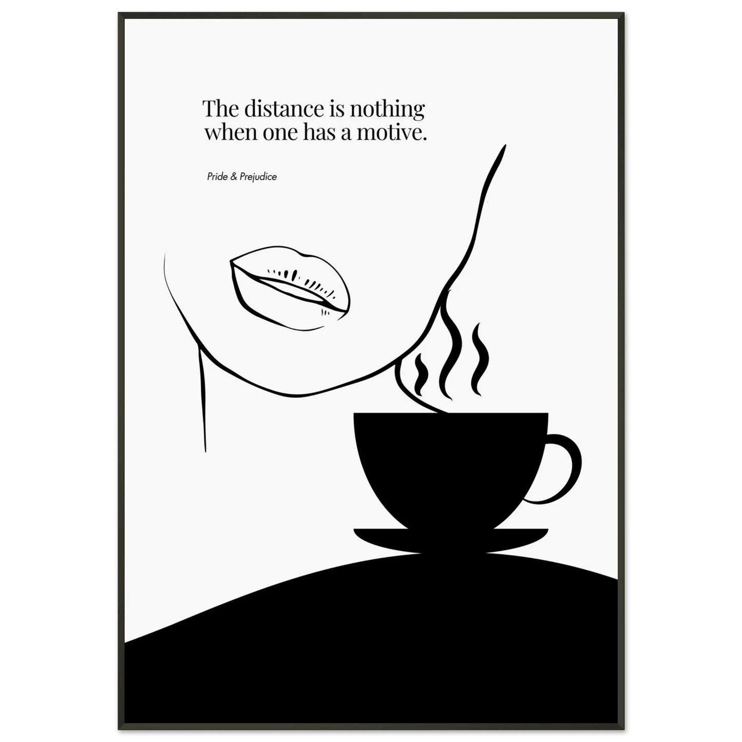 Jane Austen Quote-  Pride & Prejudice Minimalist Poster-INK & FRAME STUDIO