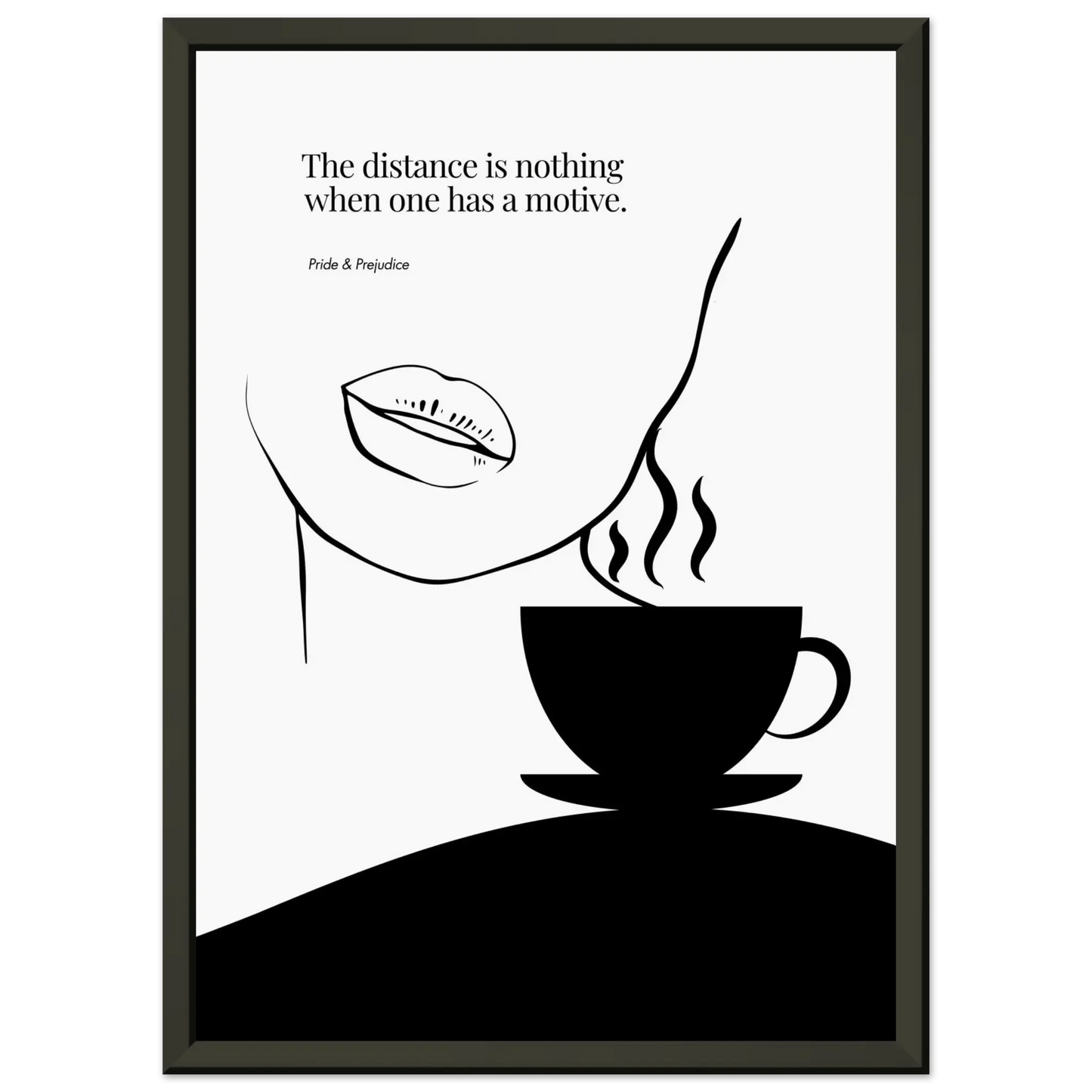 Jane Austen Quote-  Pride & Prejudice Minimalist Poster-INK & FRAME STUDIO