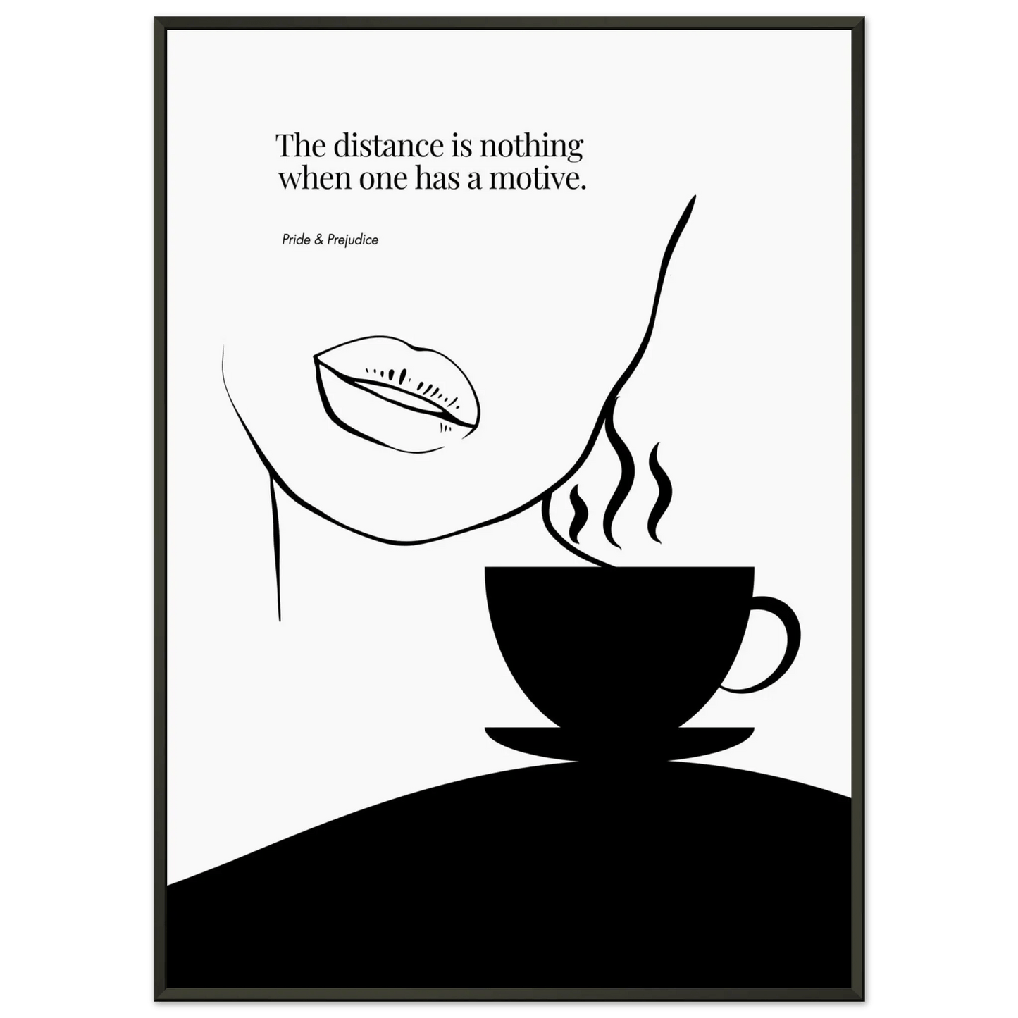 Jane Austen Quote-  Pride & Prejudice Minimalist Poster-INK & FRAME STUDIO