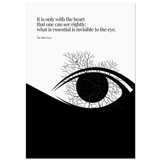 Antoine de Saint-Exupéry Quote - The Little Prince Minimalist Poster-INK & FRAME STUDIO