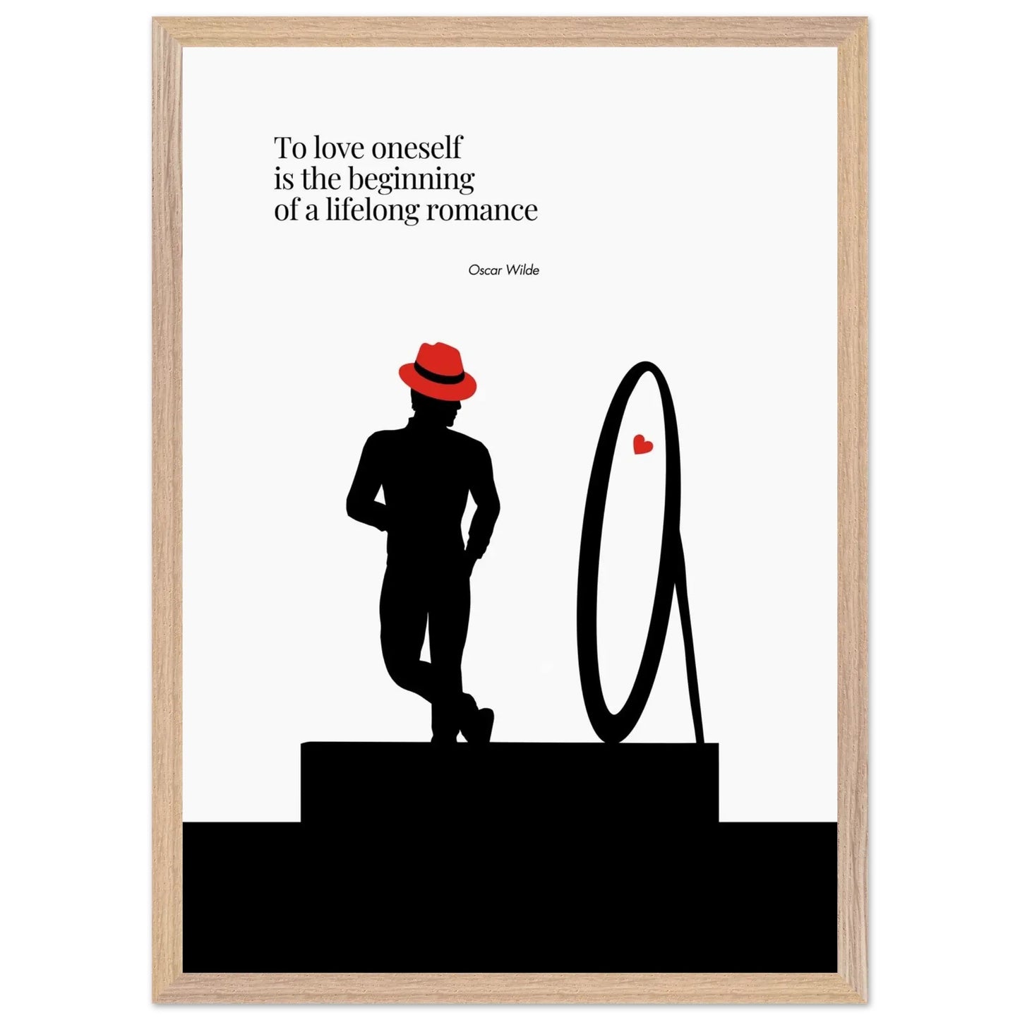 Oscar Wilde Print - A Famous Quote in Minimalist Poster-INK & FRAME STUDIO