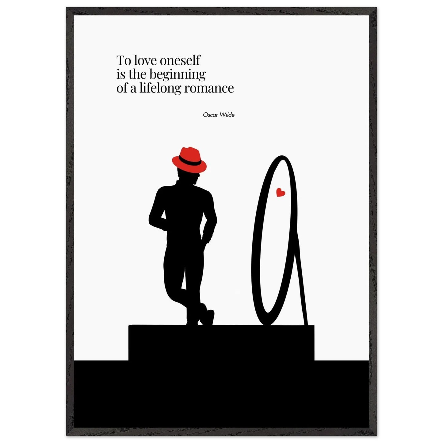 Oscar Wilde Print - A Famous Quote in Minimalist Poster-INK & FRAME STUDIO