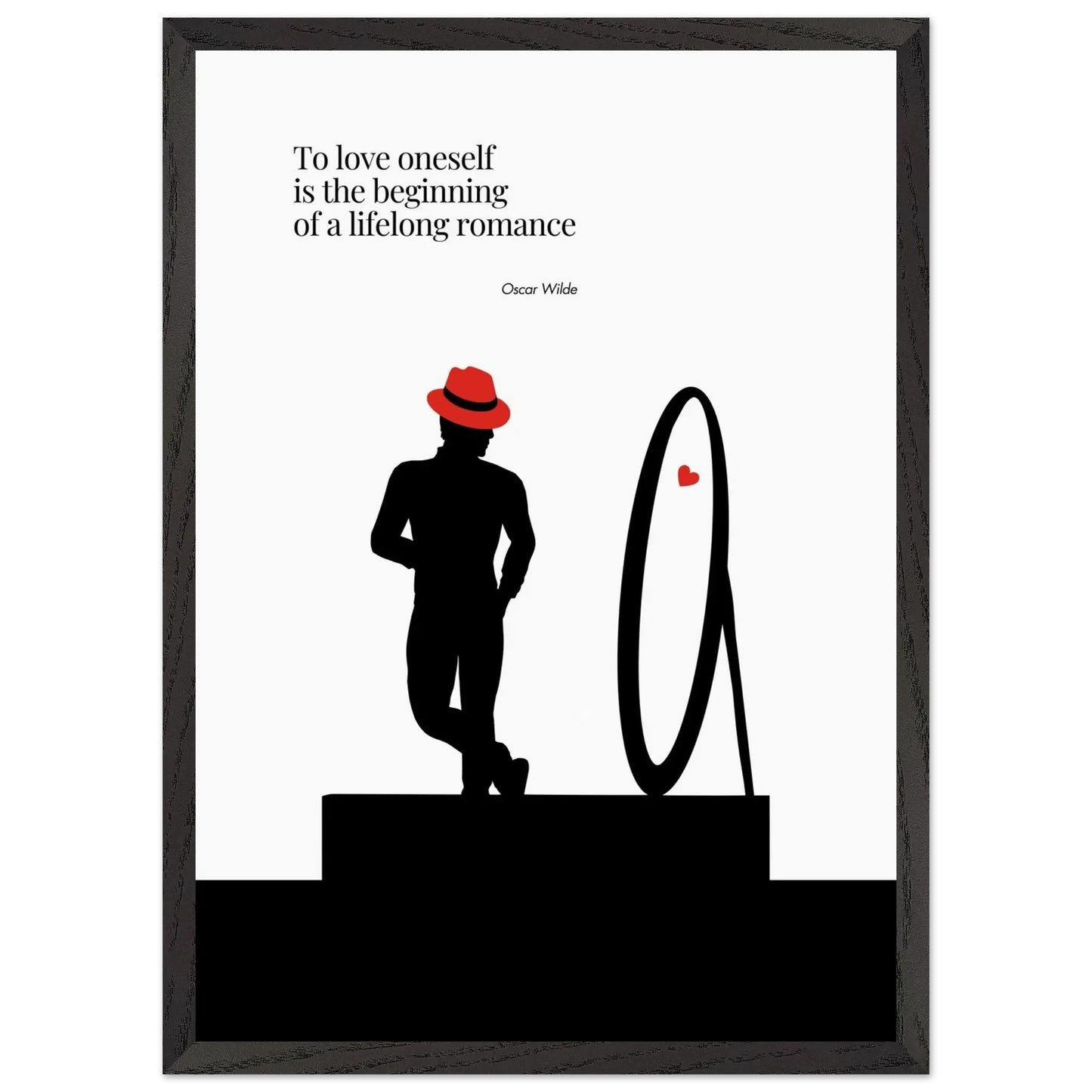 Oscar Wilde Print - A Famous Quote in Minimalist Poster-INK & FRAME STUDIO