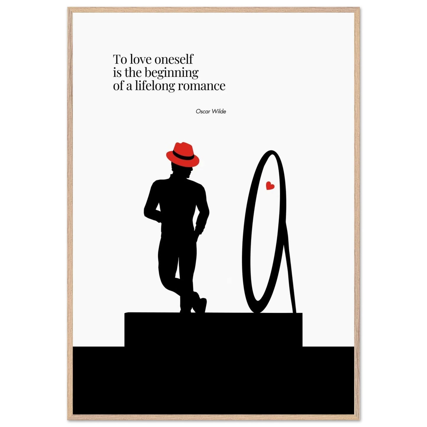 Oscar Wilde Print - A Famous Quote in Minimalist Poster-INK & FRAME STUDIO