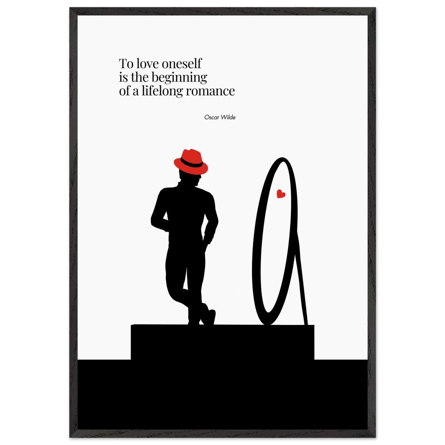 Oscar Wilde Print - A Famous Quote in Minimalist Poster-INK & FRAME STUDIO