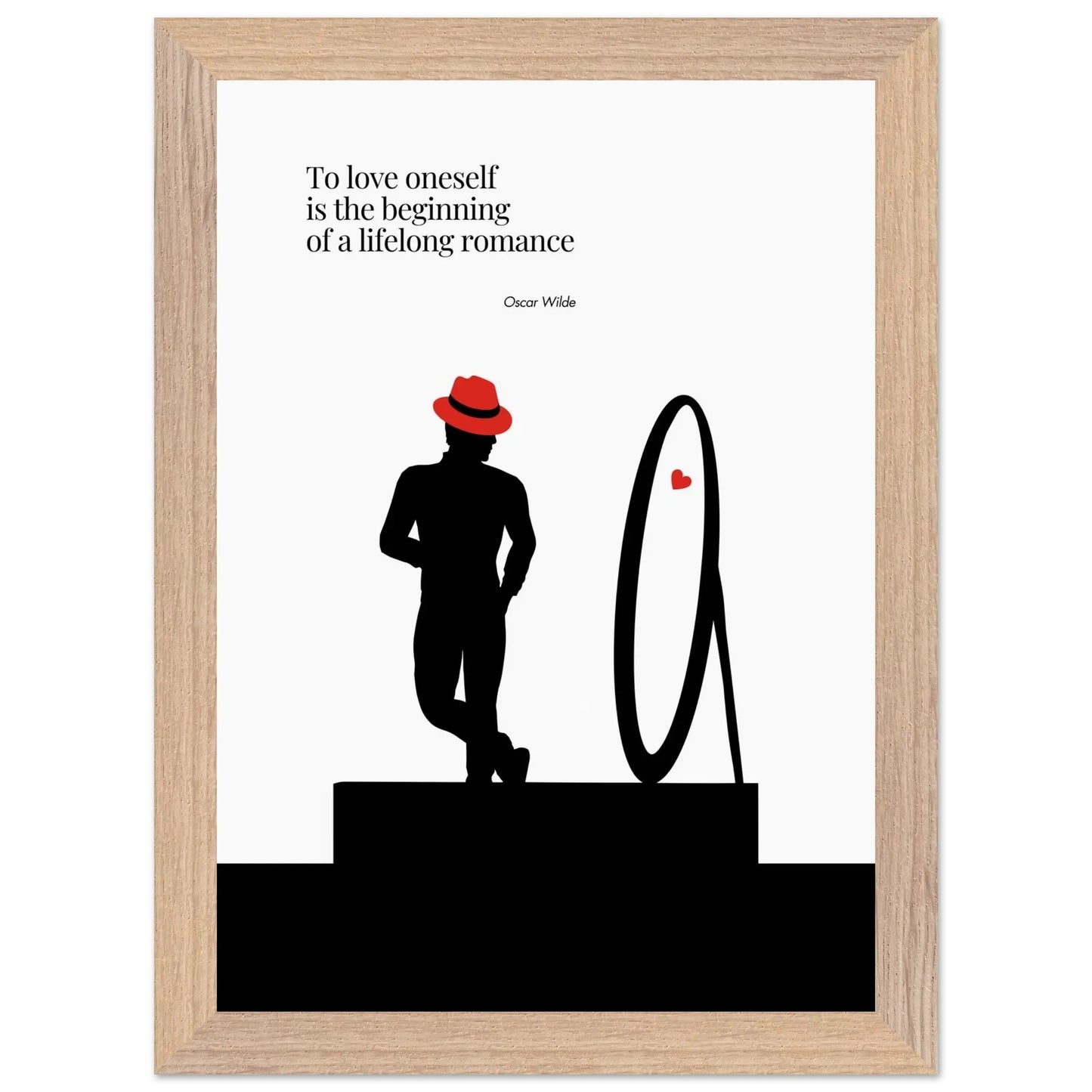 Oscar Wilde Print - A Famous Quote in Minimalist Poster-INK & FRAME STUDIO