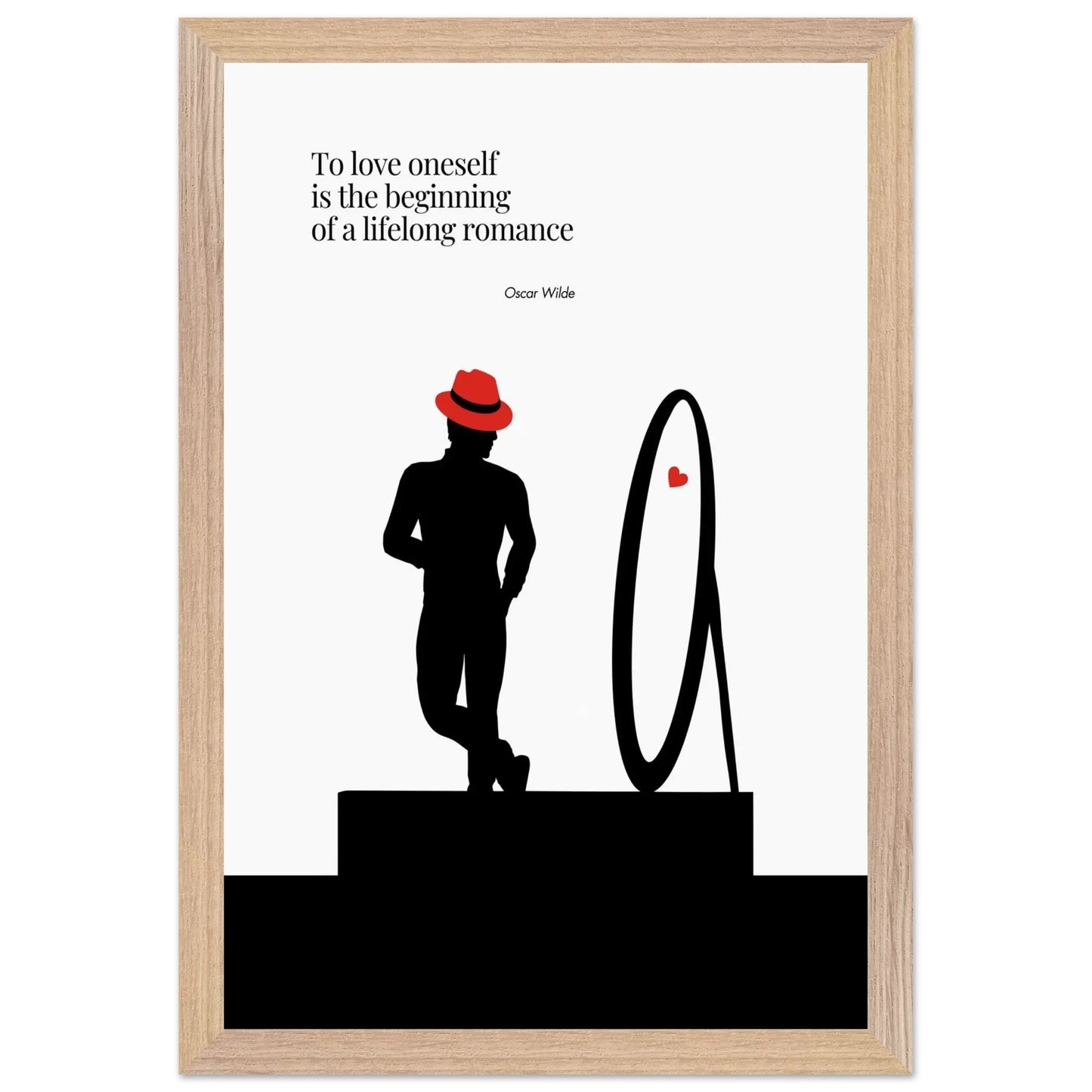 Oscar Wilde Print - A Famous Quote in Minimalist Poster-INK & FRAME STUDIO