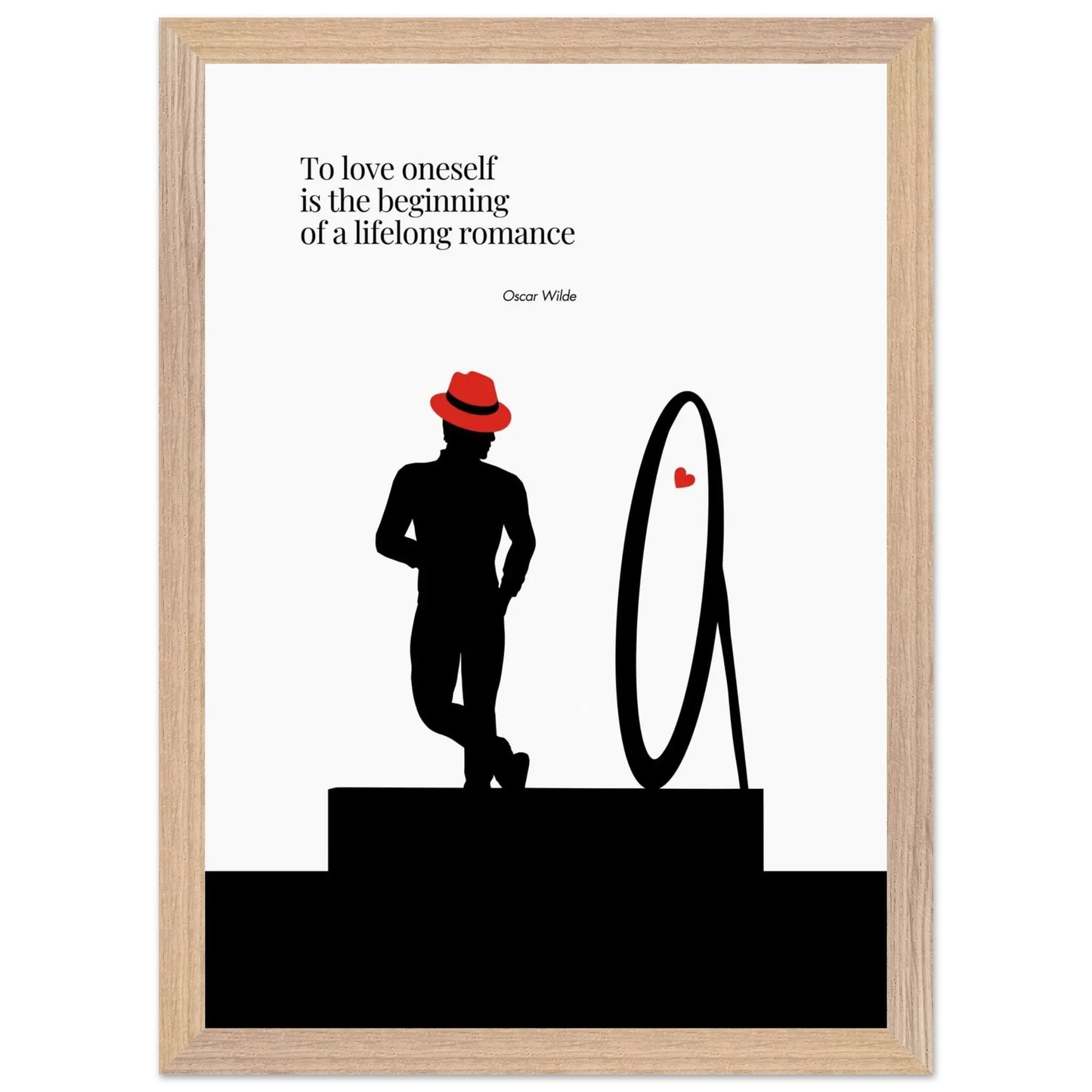 Oscar Wilde Print - A Famous Quote in Minimalist Poster-INK & FRAME STUDIO