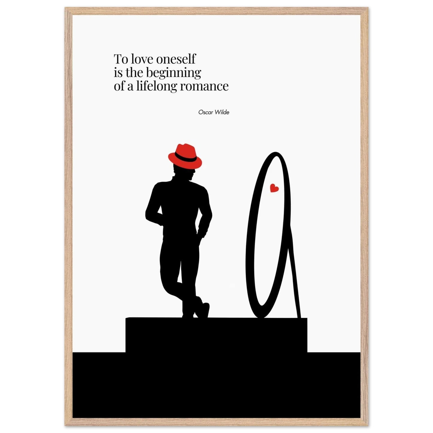 Oscar Wilde Print - A Famous Quote in Minimalist Poster-INK & FRAME STUDIO