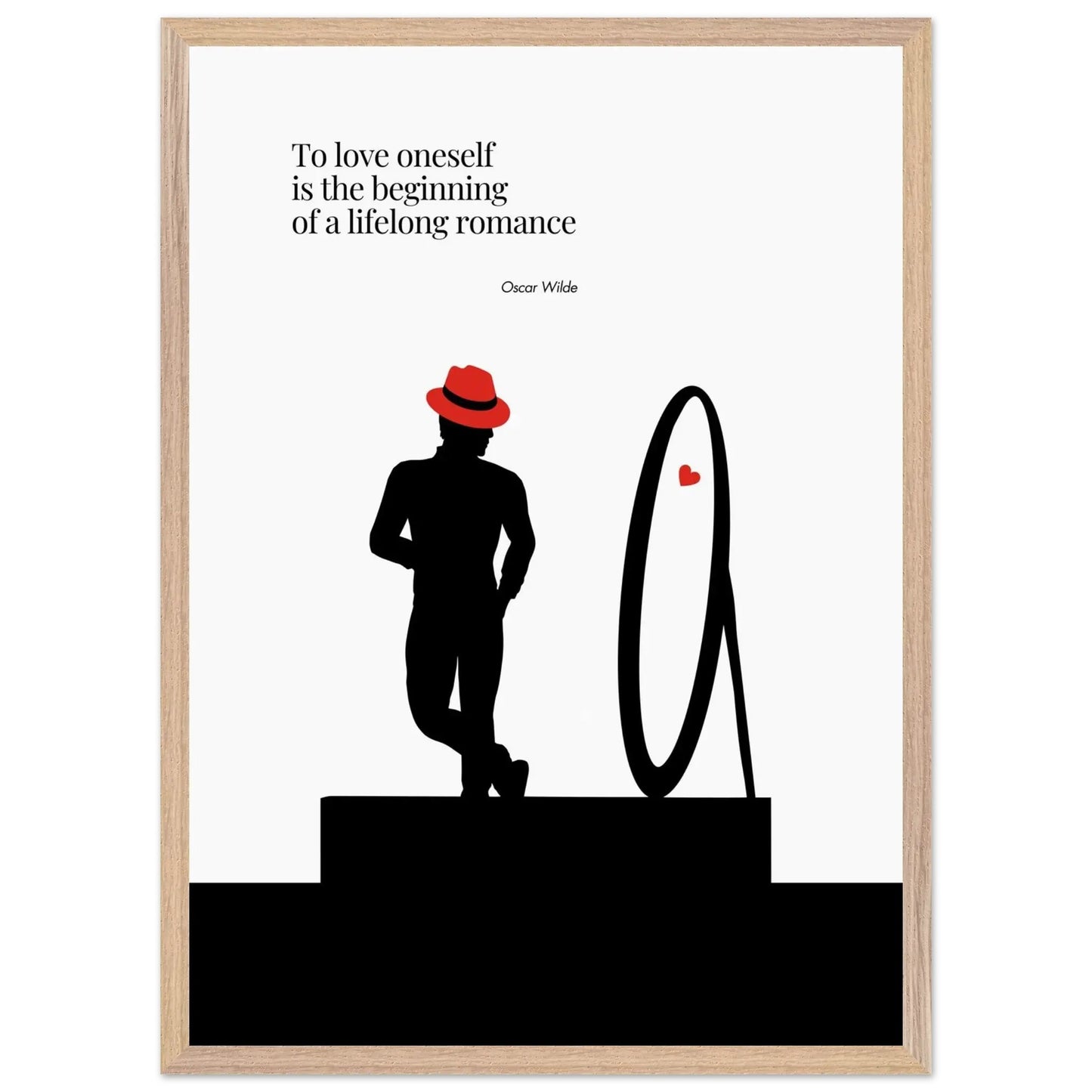 Oscar Wilde Print - A Famous Quote in Minimalist Poster-INK & FRAME STUDIO