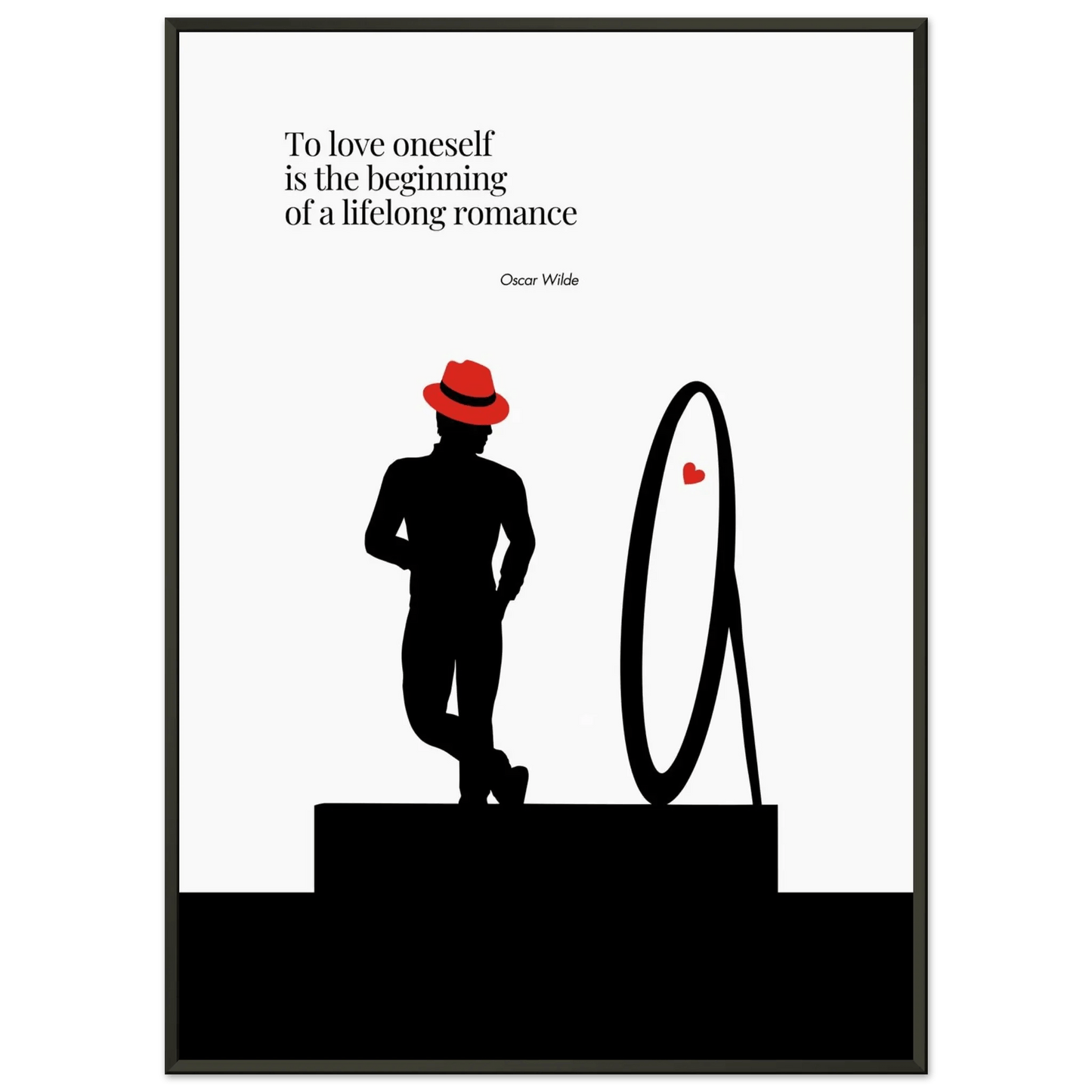 Oscar Wilde Print - A Famous Quote in Minimalist Poster-INK & FRAME STUDIO