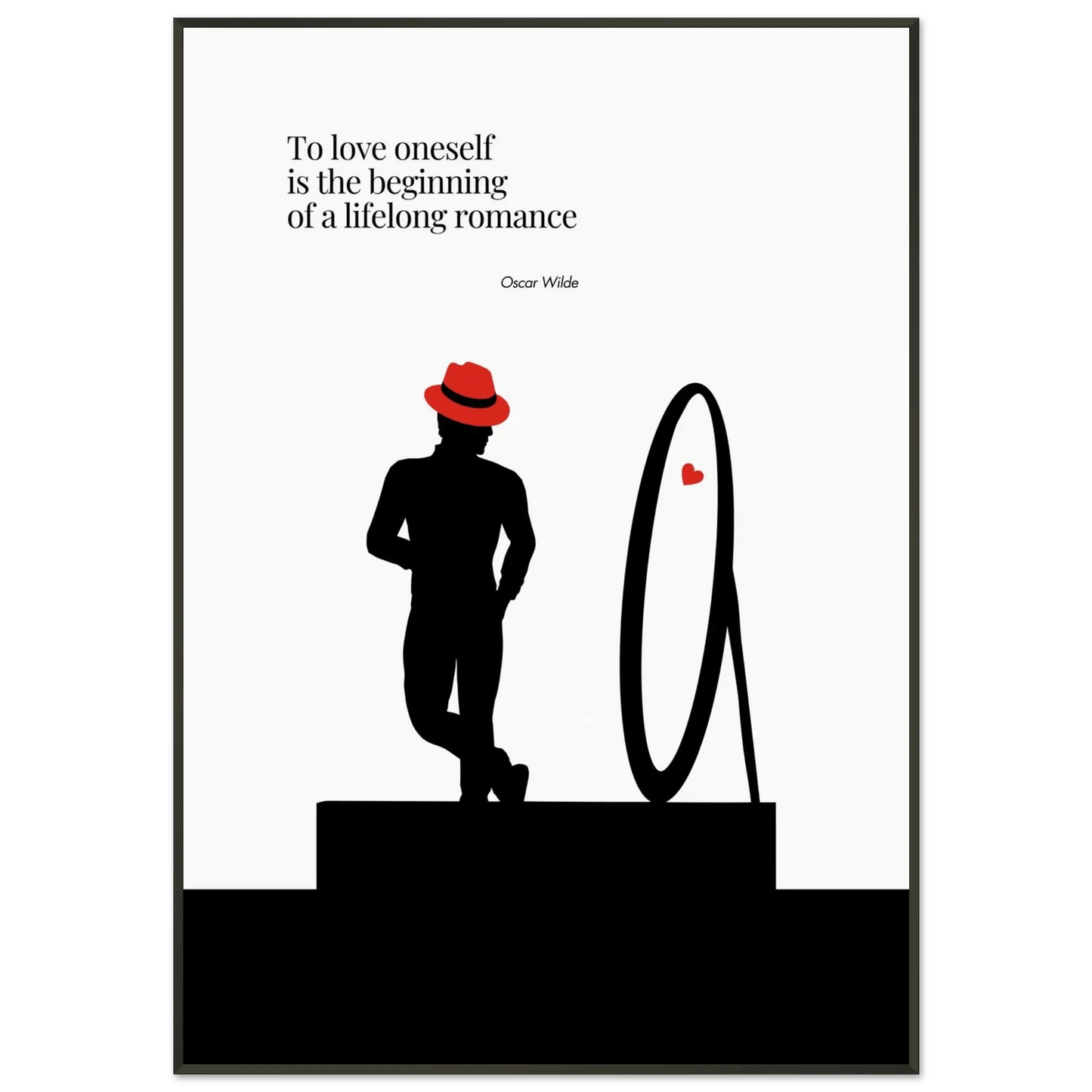 Oscar Wilde Print - A Famous Quote in Minimalist Poster-INK & FRAME STUDIO