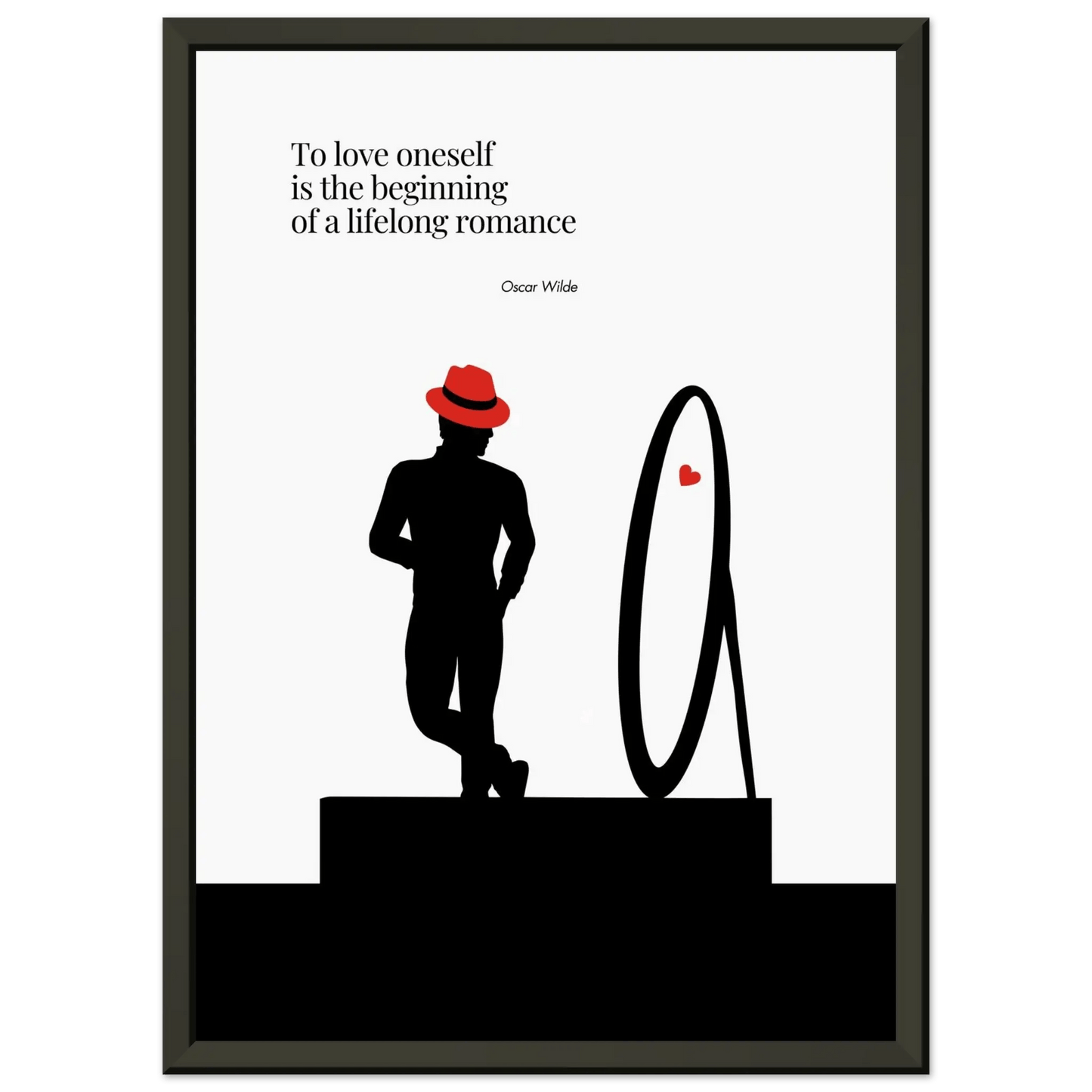 Oscar Wilde Print - A Famous Quote in Minimalist Poster-INK & FRAME STUDIO