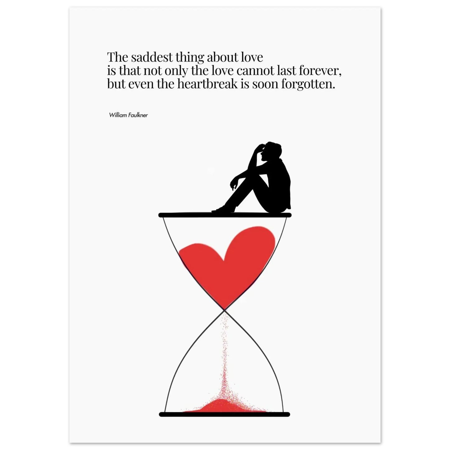 William Faulkner Quote - Minimalist Poster-INK & FRAME STUDIO