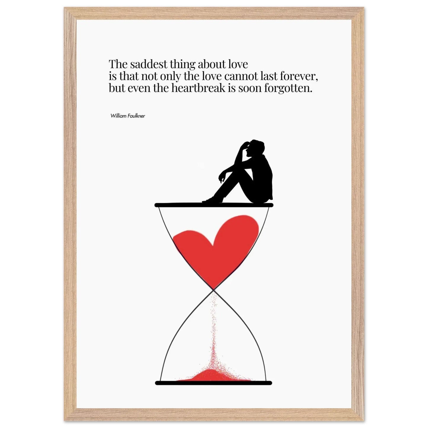 William Faulkner Quote - Minimalist Poster-INK & FRAME STUDIO