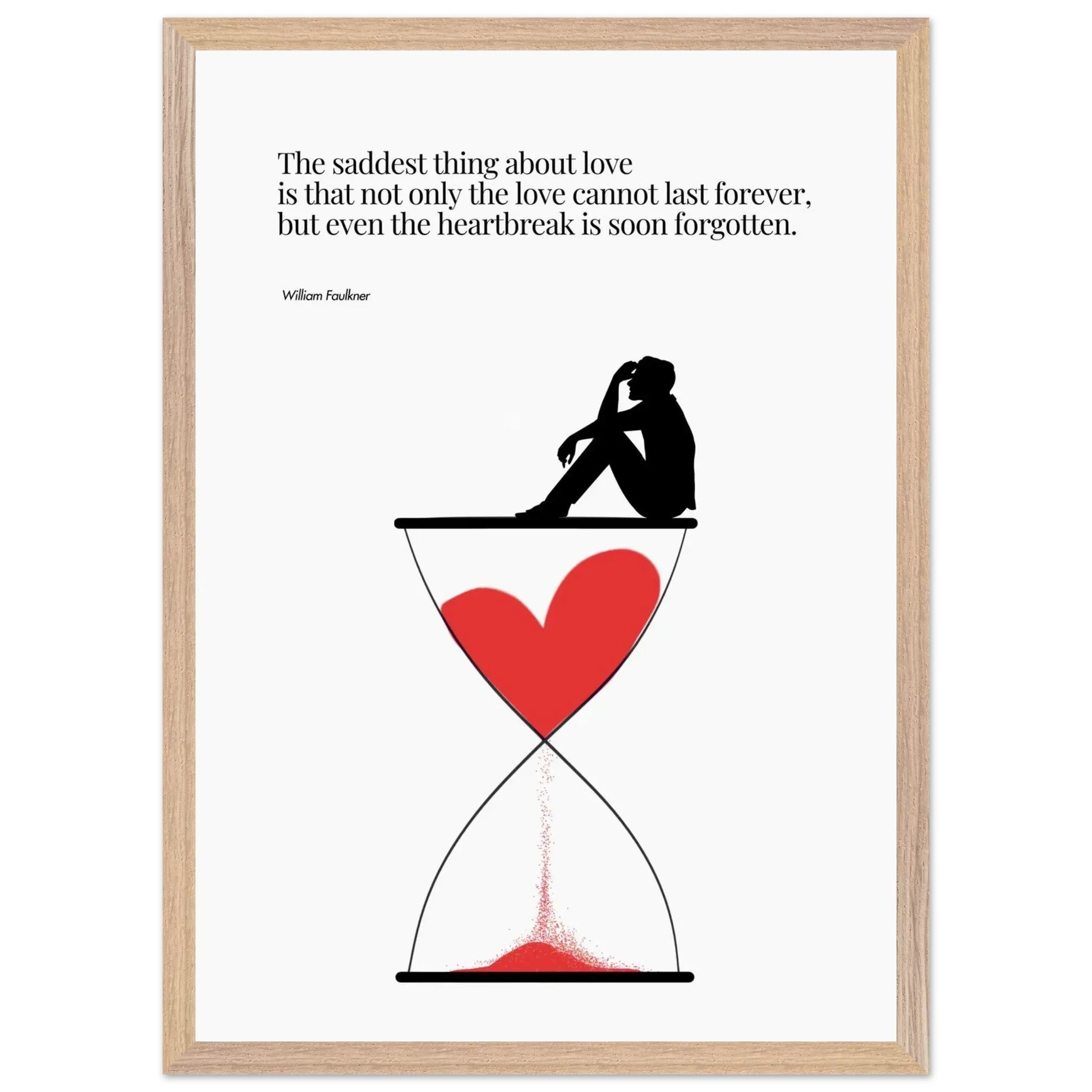 William Faulkner Quote - Minimalist Poster-INK & FRAME STUDIO