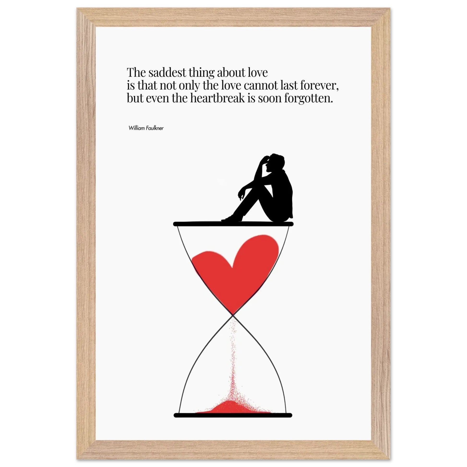 William Faulkner Quote - Minimalist Poster-INK & FRAME STUDIO