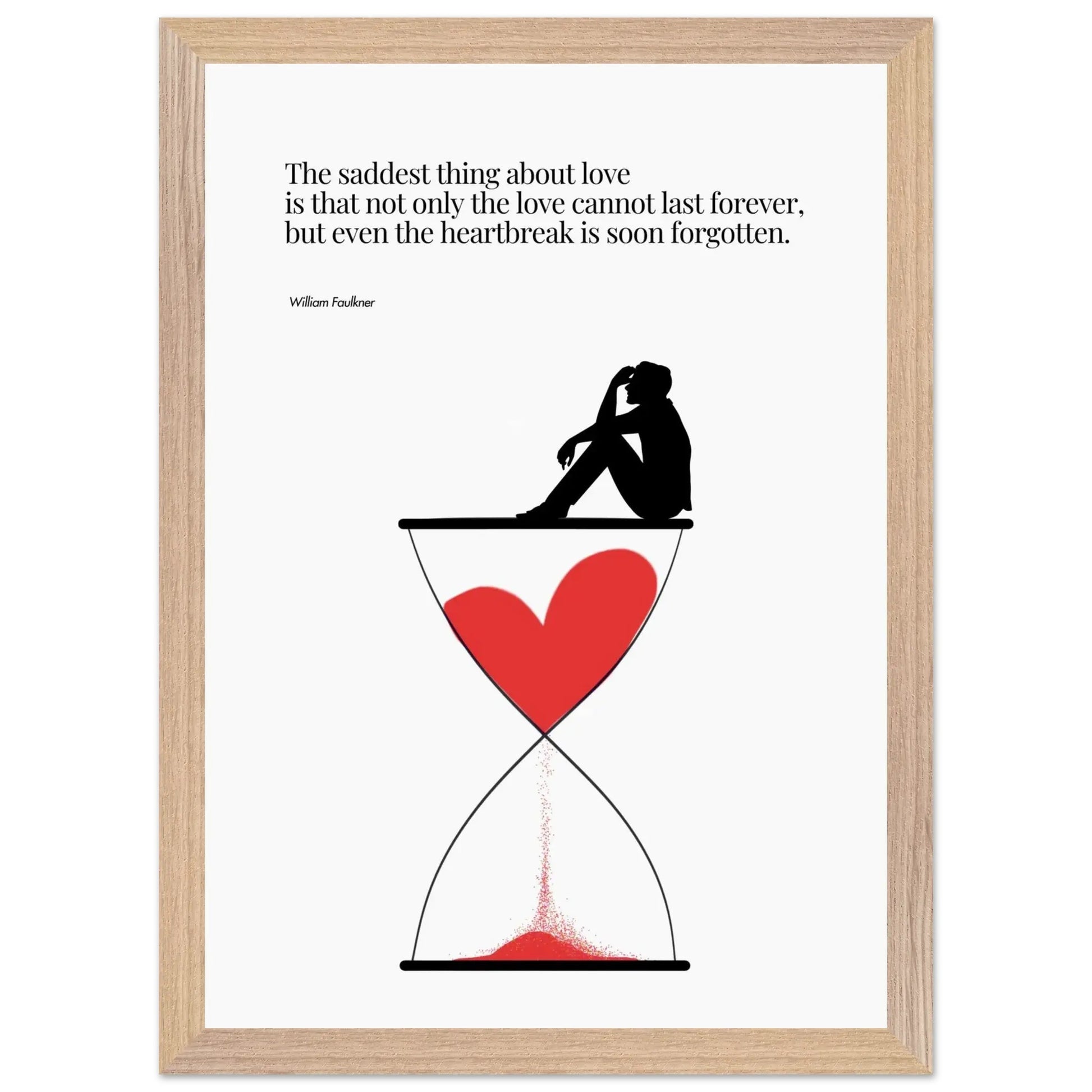 William Faulkner Quote - Minimalist Poster-INK & FRAME STUDIO
