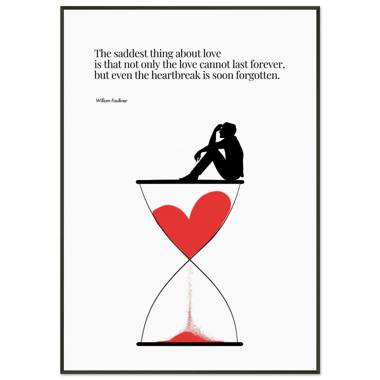 William Faulkner Quote - Minimalist Poster-INK & FRAME STUDIO